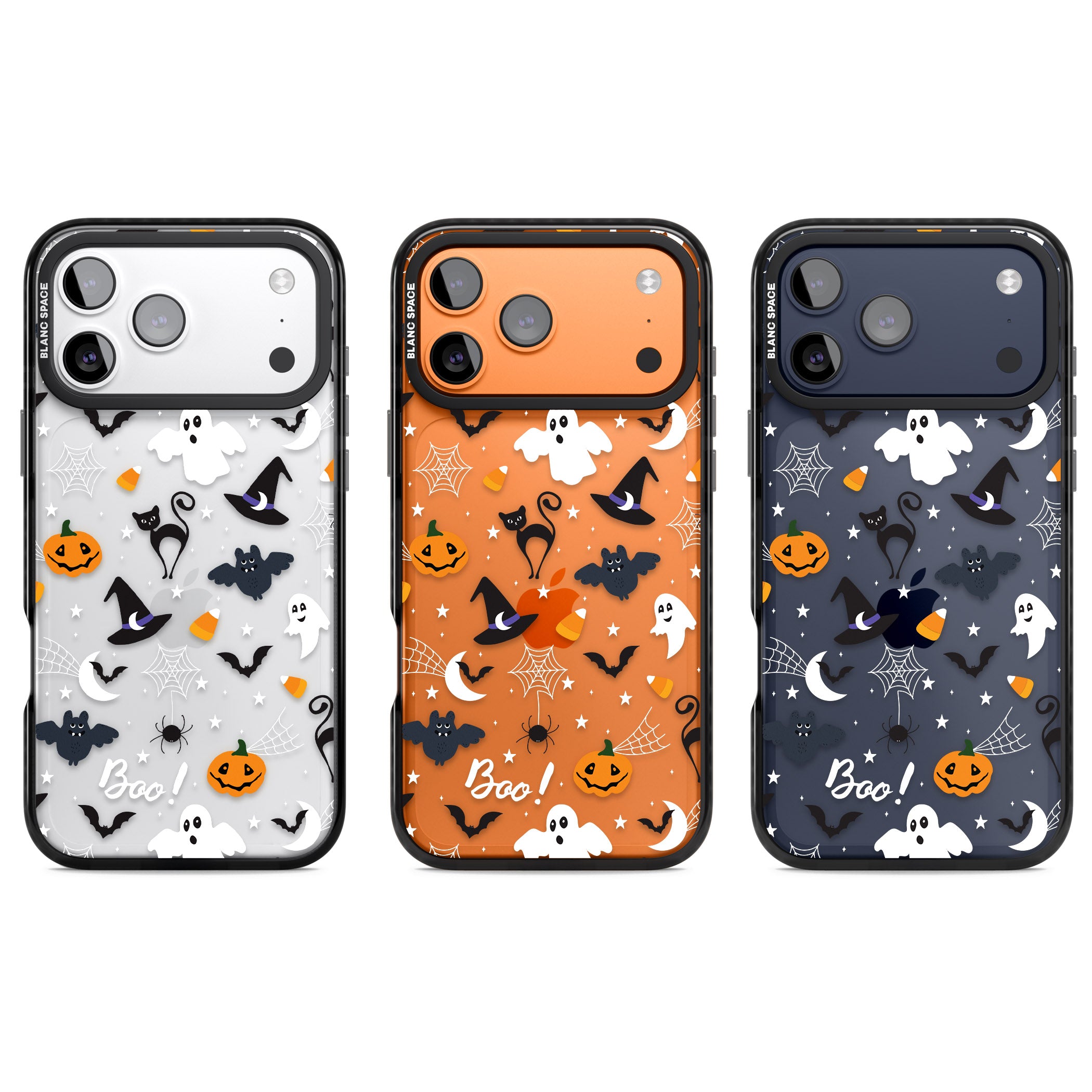 Halloween Mix Pattern iPhone 17 Pro Impact Black Phone Case APT Impact Protection