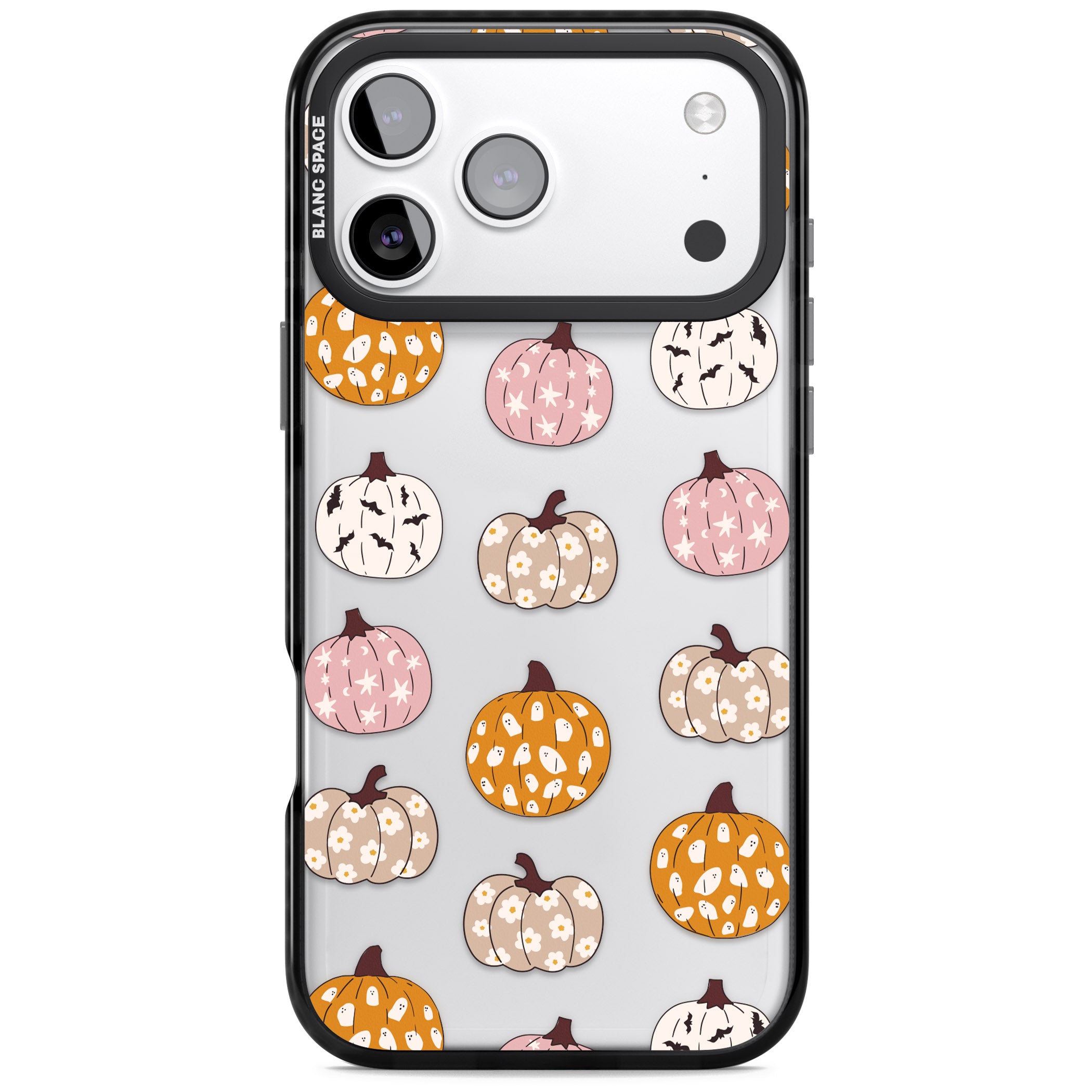 Floral Pumpkins iPhone 17 Pro Impact Black Phone Case