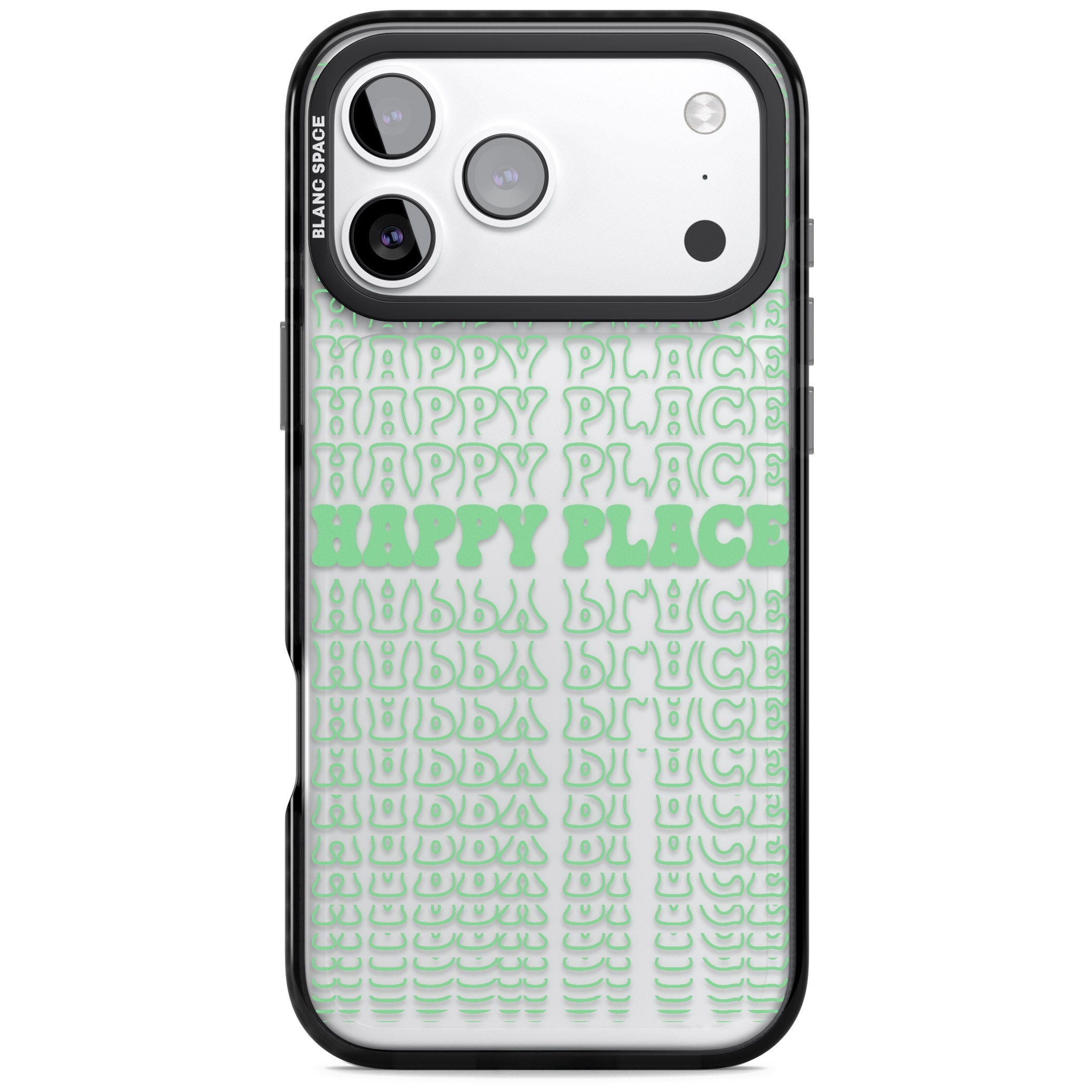 Happy Place (Green) iPhone 17 Pro Impact Black Phone Case