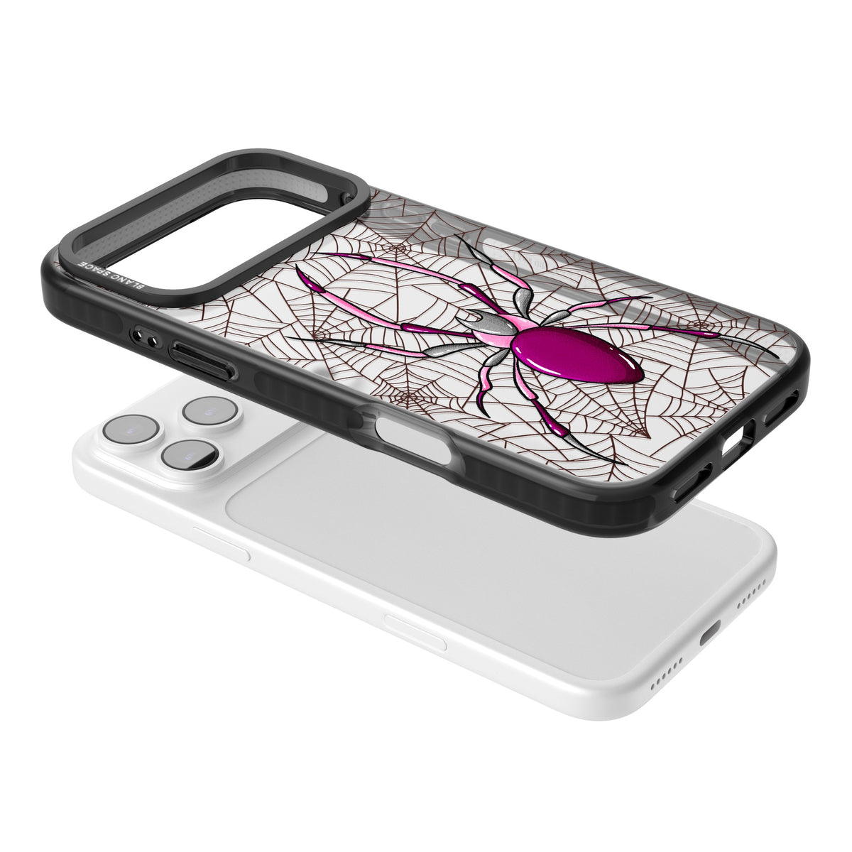 Arachnophobia iPhone 17 Pro Max Impact Black Phone Case angled