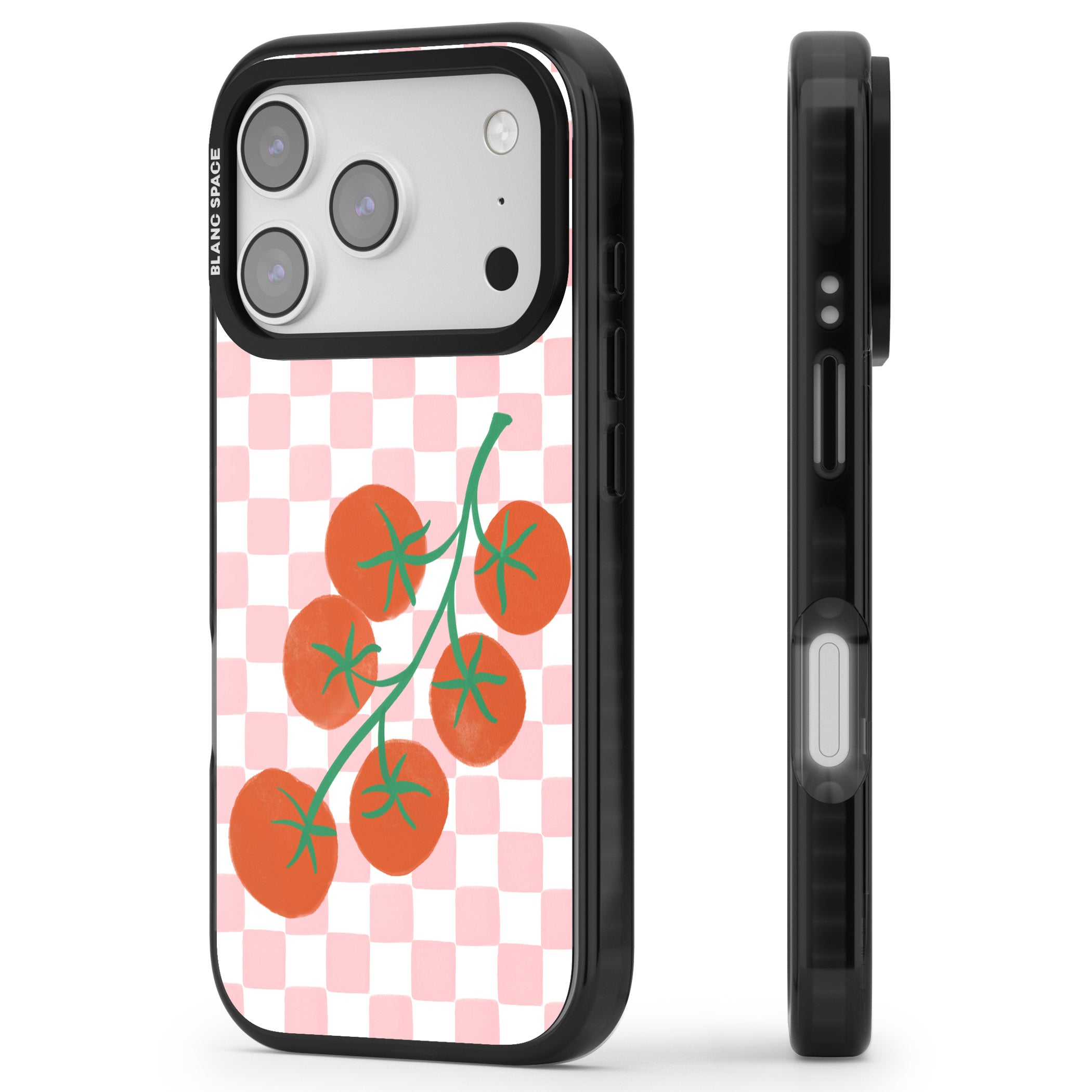 Loose Tomatoes iPhone 17 Pro Impact Black Phone Case Side Profile
