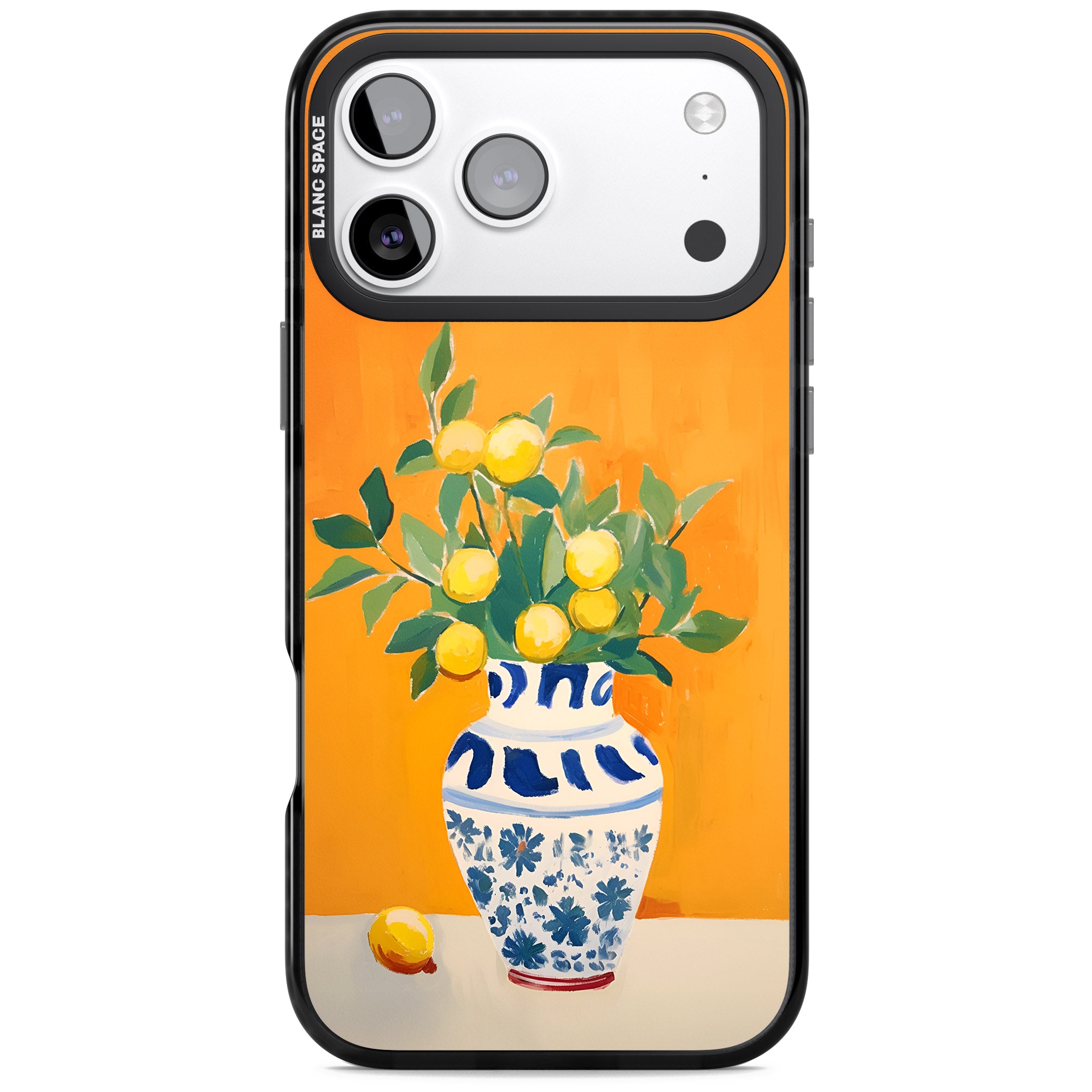 Lemon Vase iPhone 17 Pro Impact Black Phone Case