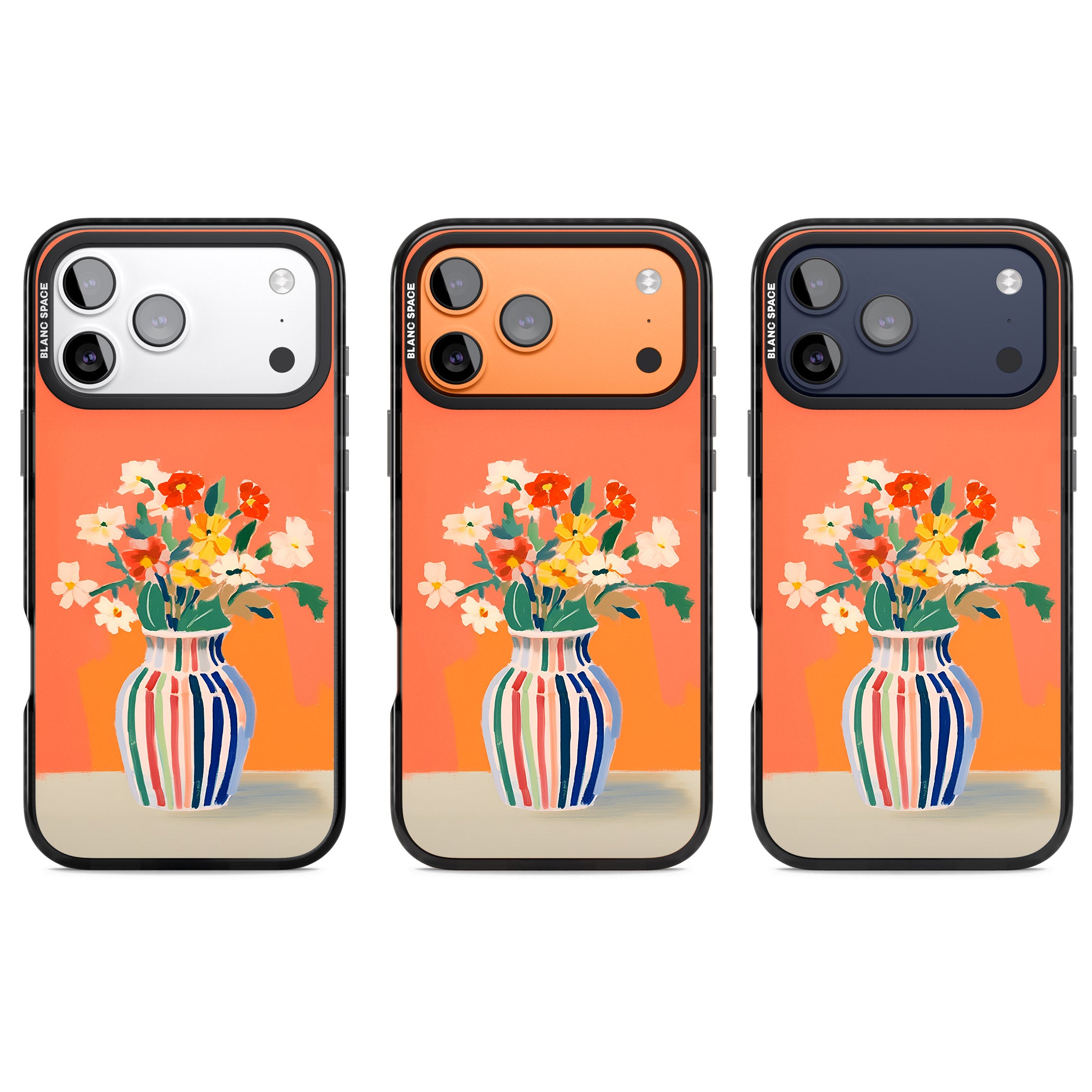 Coral Flower Vase iPhone 17 Pro Impact Black Phone Case APT Impact Protection