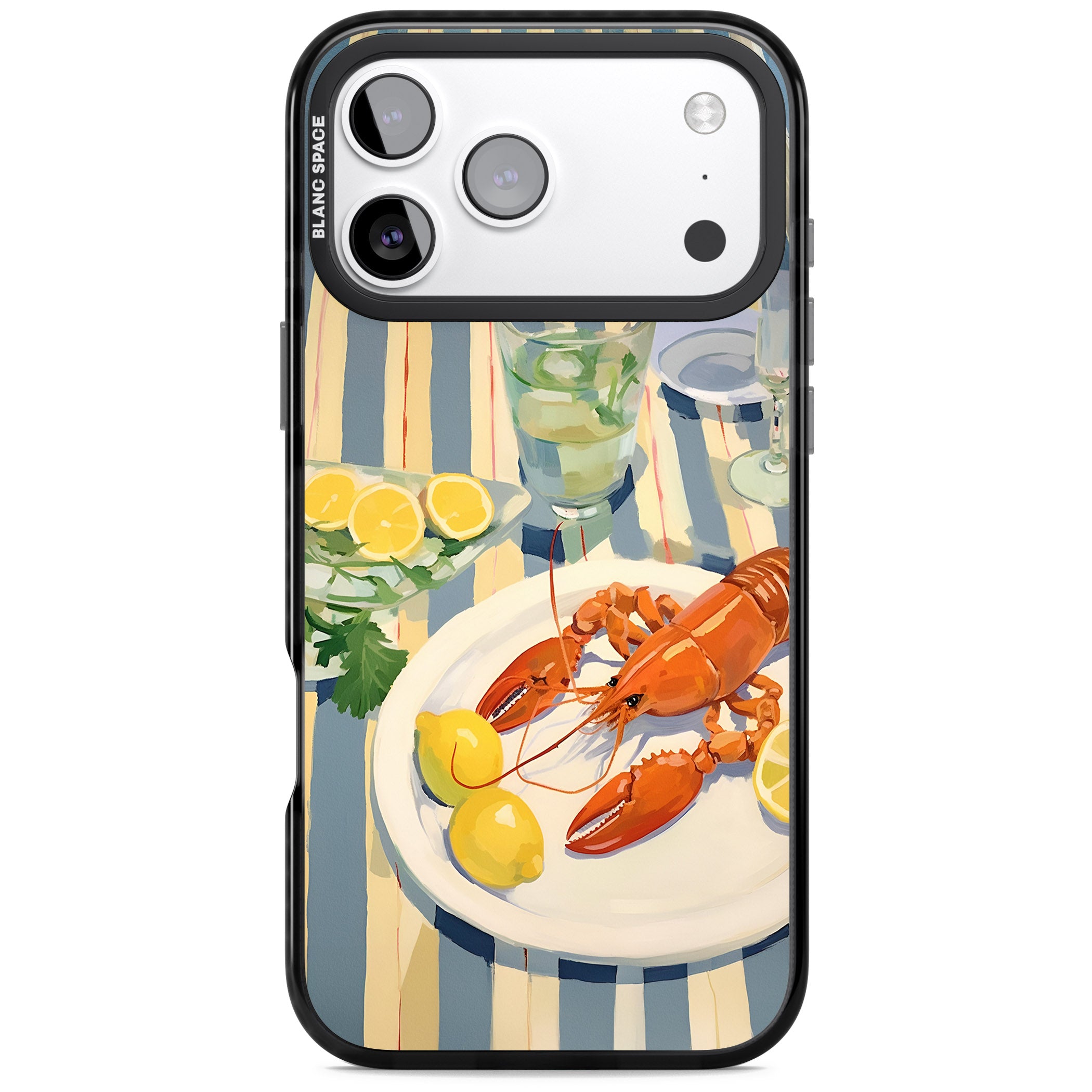 Lobster & Lemons iPhone 17 Pro Impact Black Phone Case