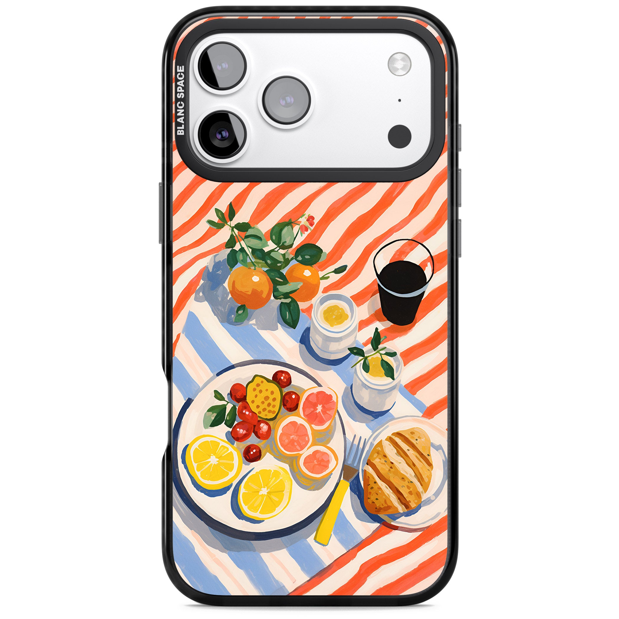 Citrus Picnic iPhone 17 Pro Impact Black Phone Case
