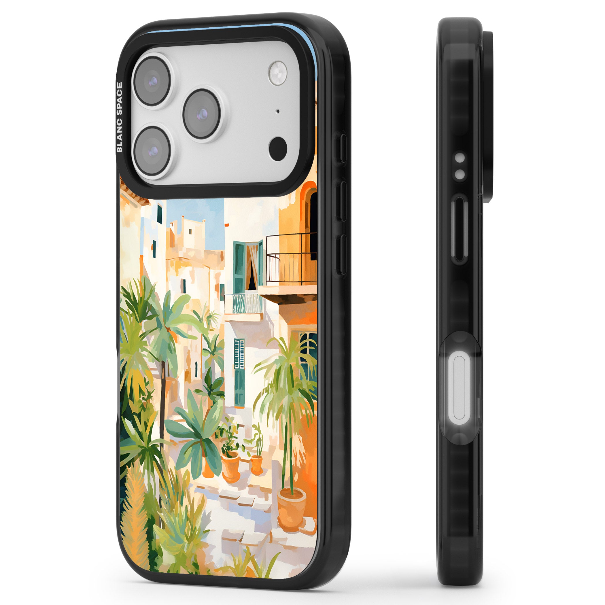 Italian Vicoli iPhone 17 Pro Impact Black Phone Case Side Profile