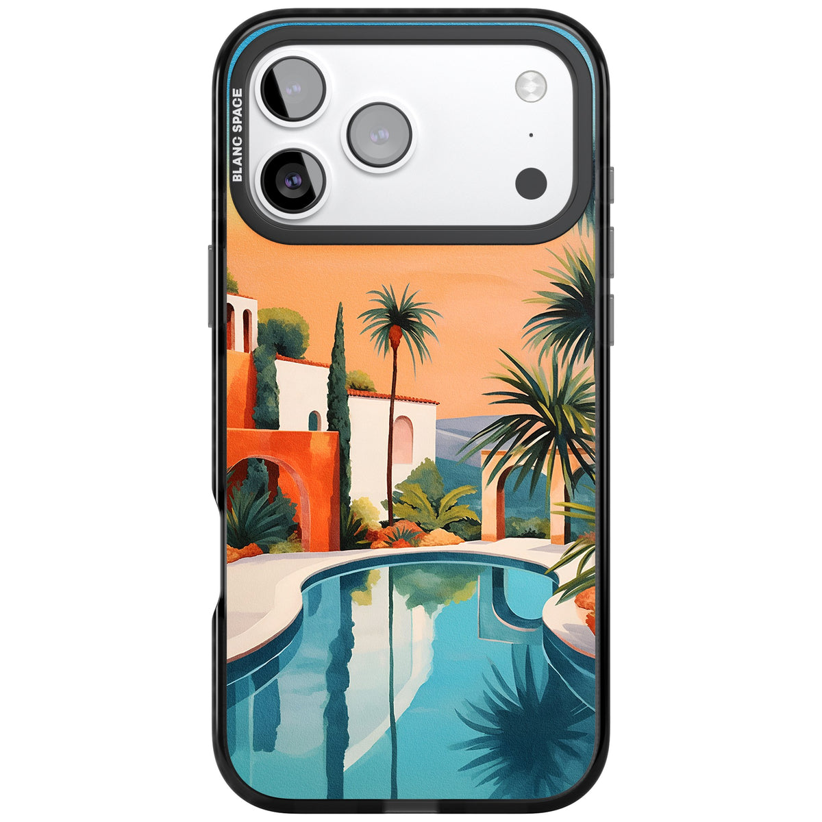 Villa Sunset iPhone 17 Pro Max Impact Black Phone Case front