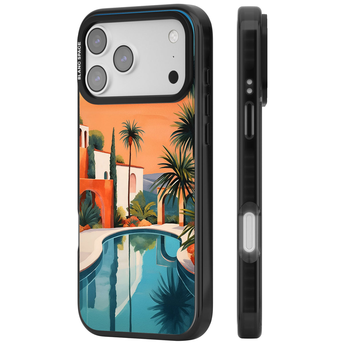 Villa Sunset iPhone 17 Pro Max Impact Black Phone Case side
