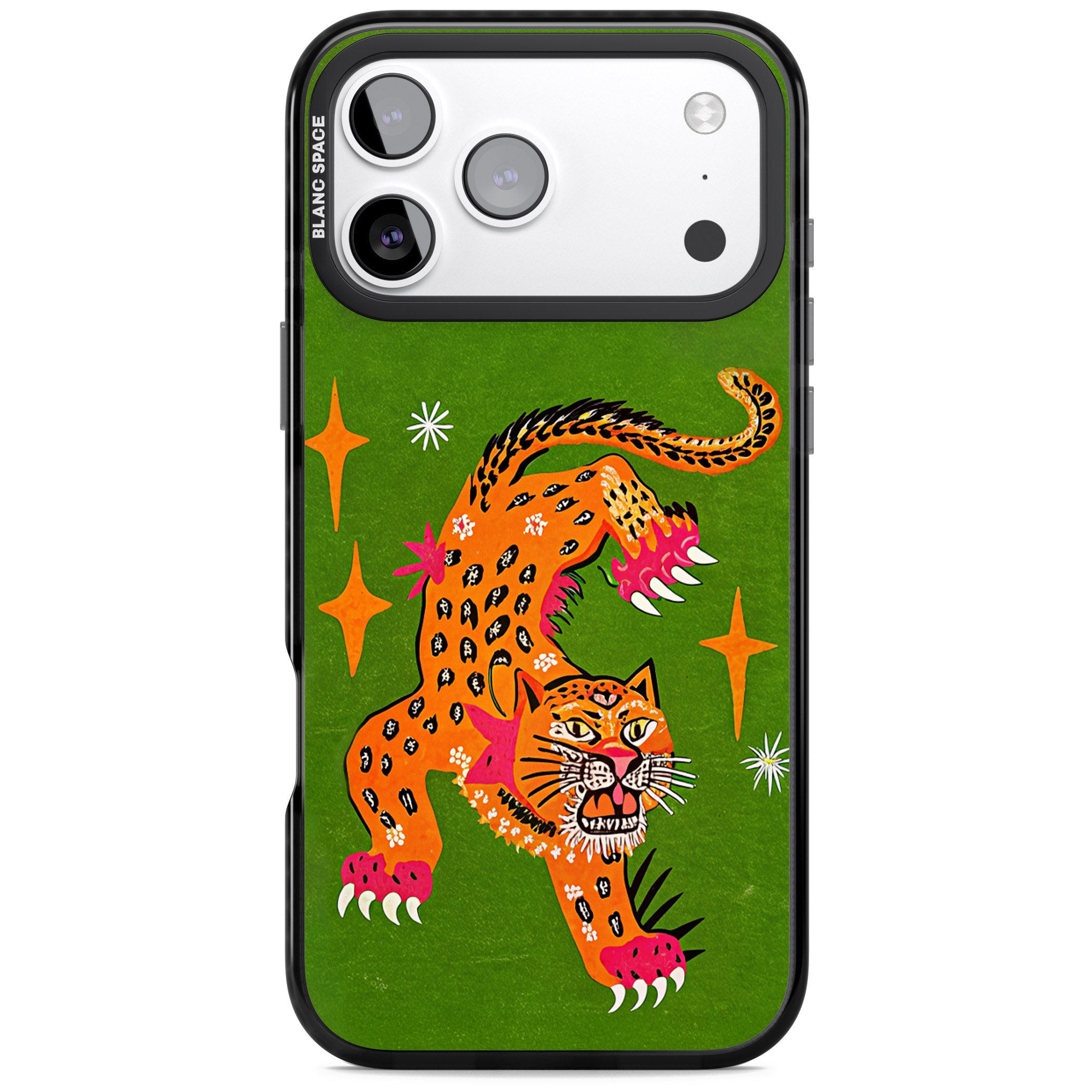 Fierce Jaguar Cat Wallpaper iPhone Case | Blanc Space
