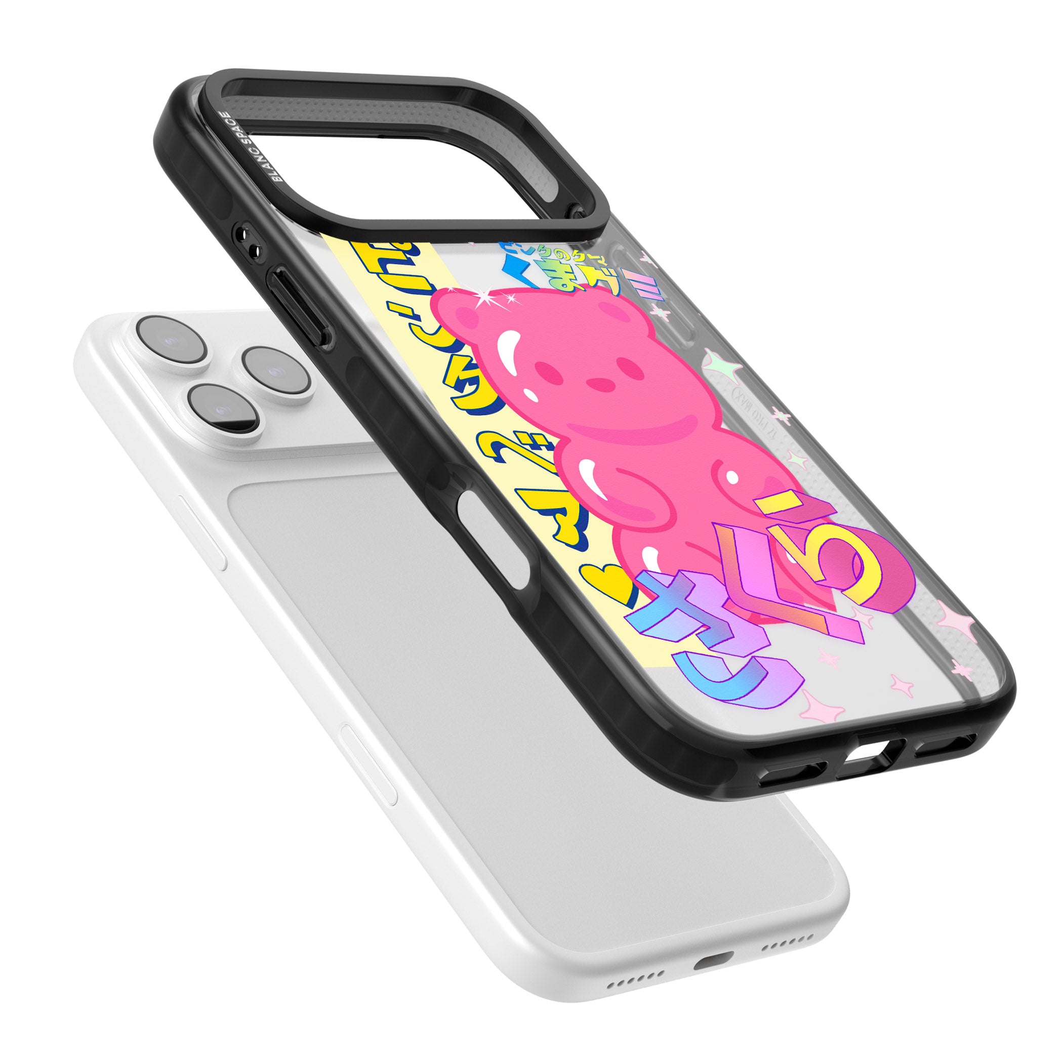 Kawaii Pink Bear Collage iPhone 17 Pro Impact Black Phone Case Colours