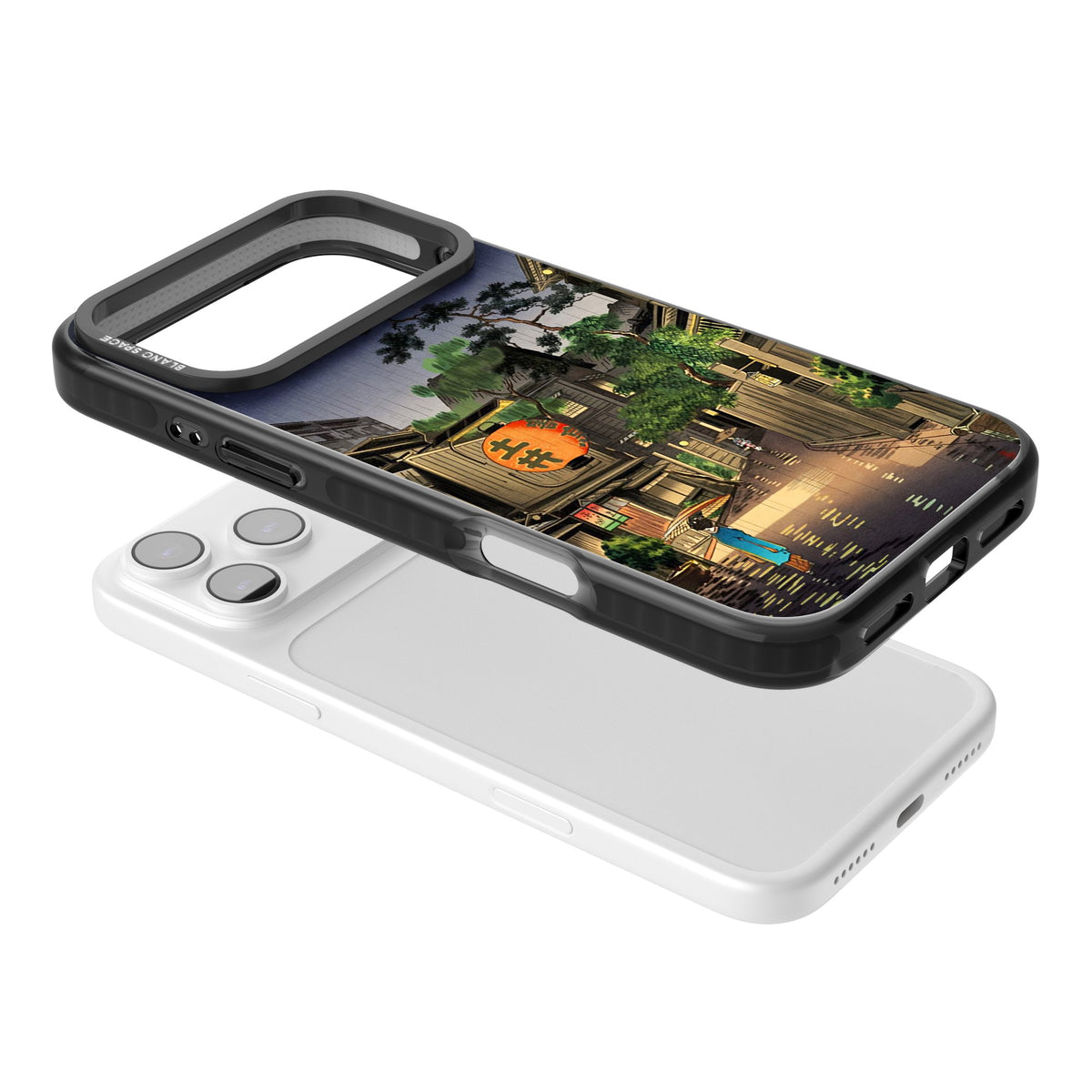 Evening In Ushigome iPhone 17 Pro Max Impact Black Phone Case angled