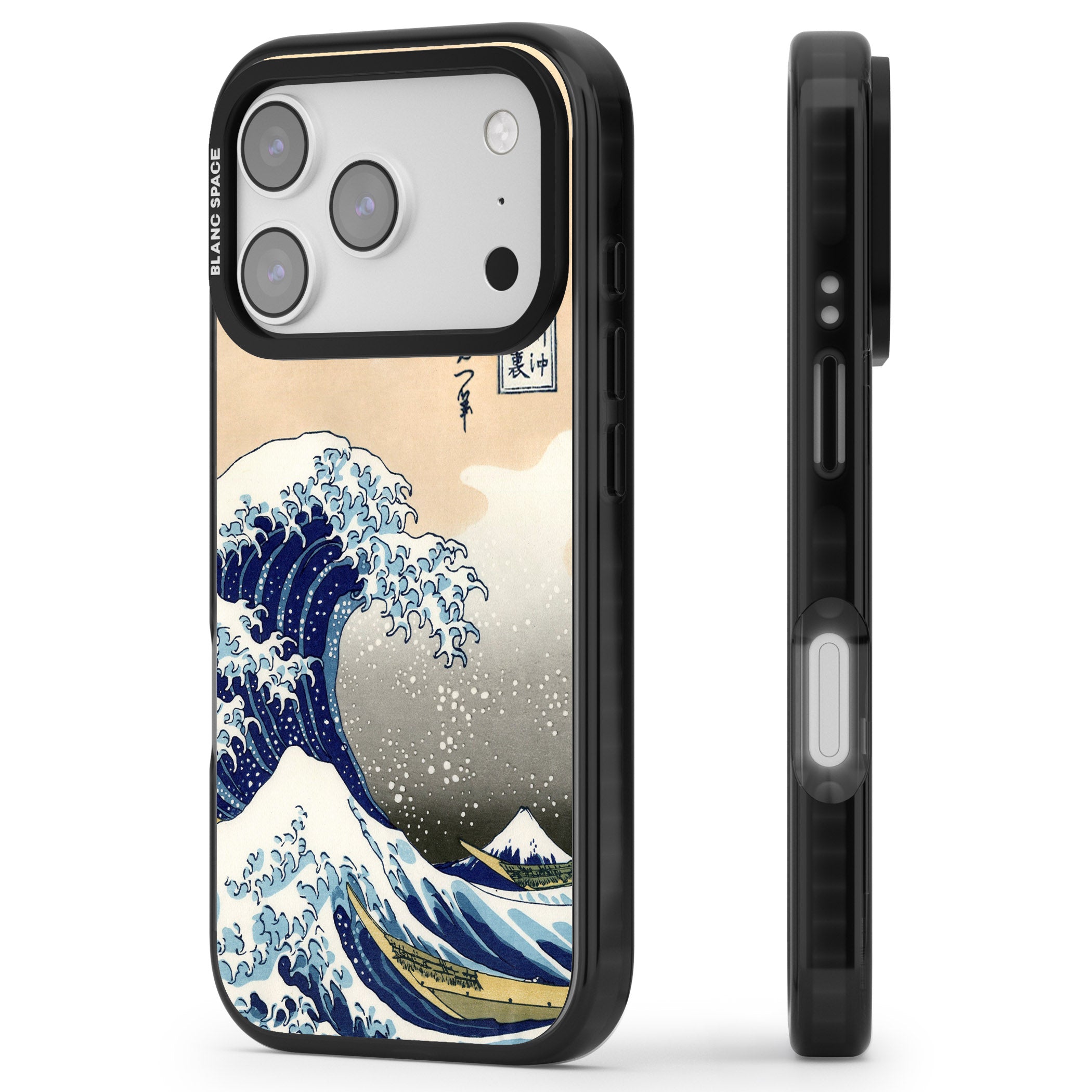 Great Wave iPhone 17 Pro Impact Black Phone Case Side Profile