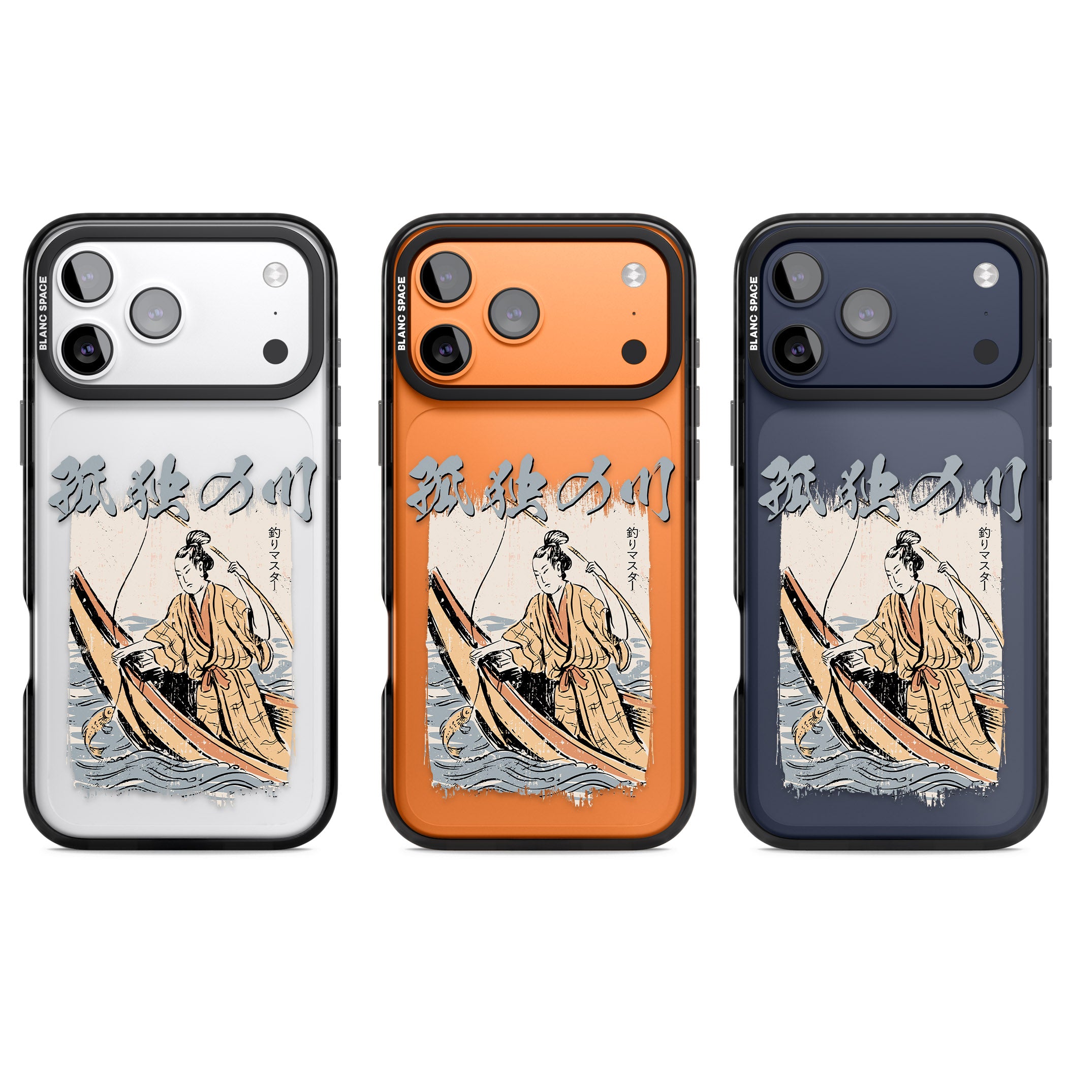 Japanese River iPhone 17 Pro Impact Black Phone Case APT Impact Protection