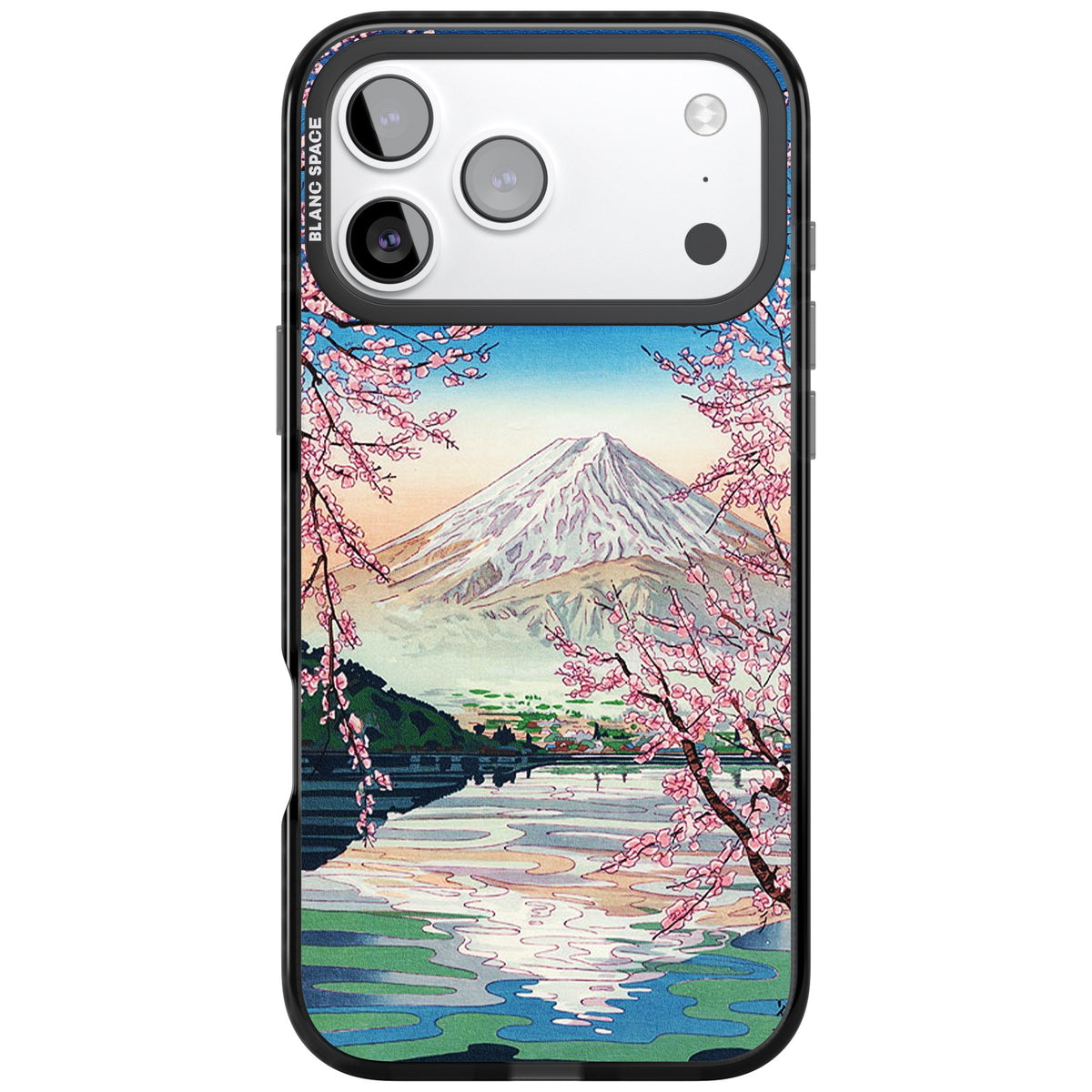 Mt Fuji From Lake Kawaguchi iPhone 17 Pro Max Impact Black Phone Case front