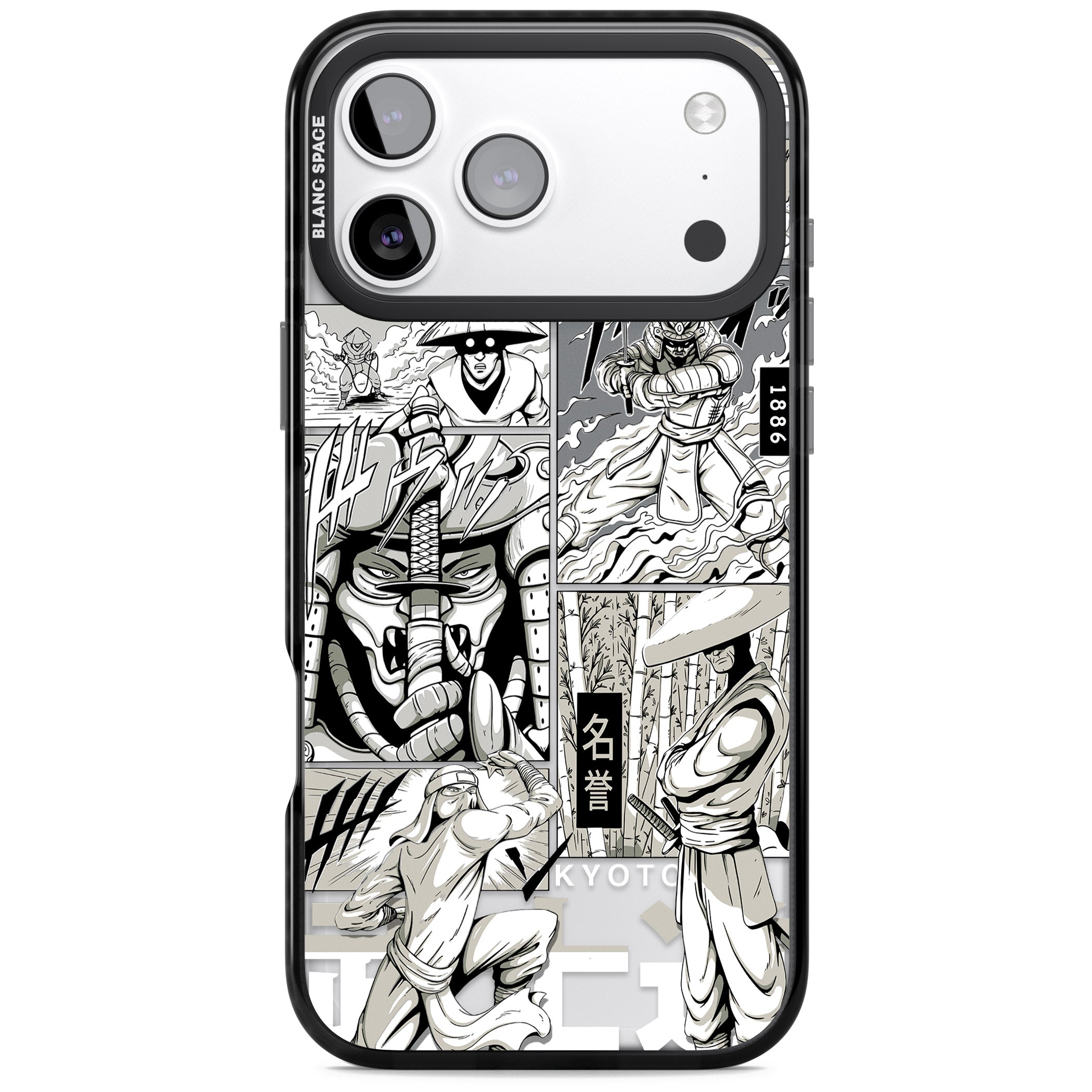 Greyscale Anime Comic iPhone 17 Pro Impact Black Phone Case
