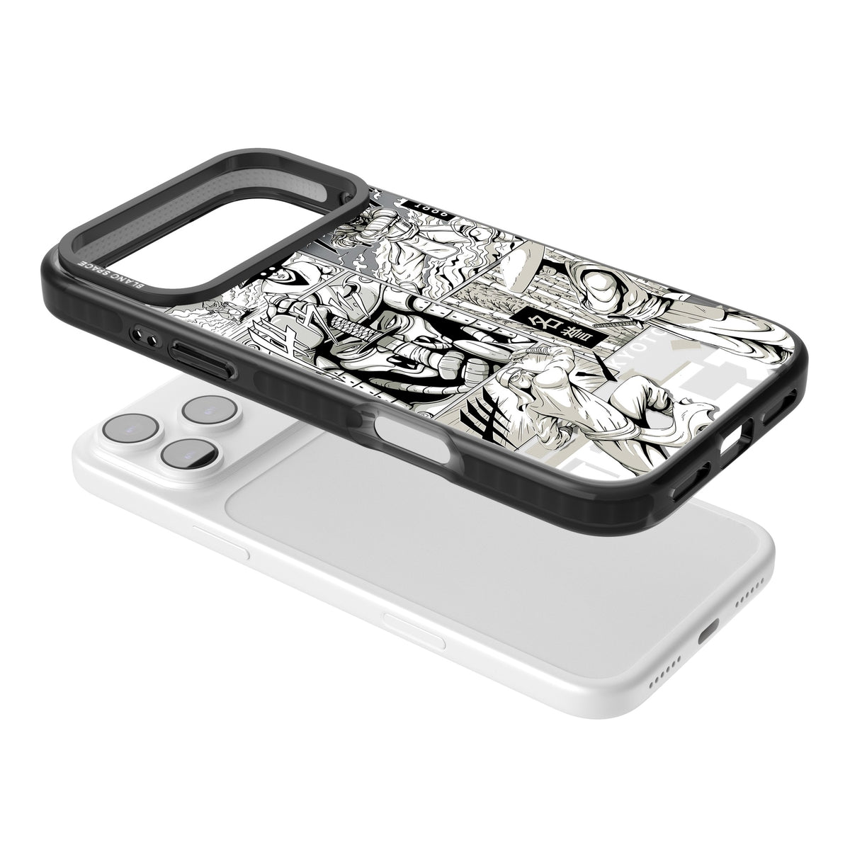 Kyoto Noir iPhone 17 Pro Max Impact Black Phone Case angled