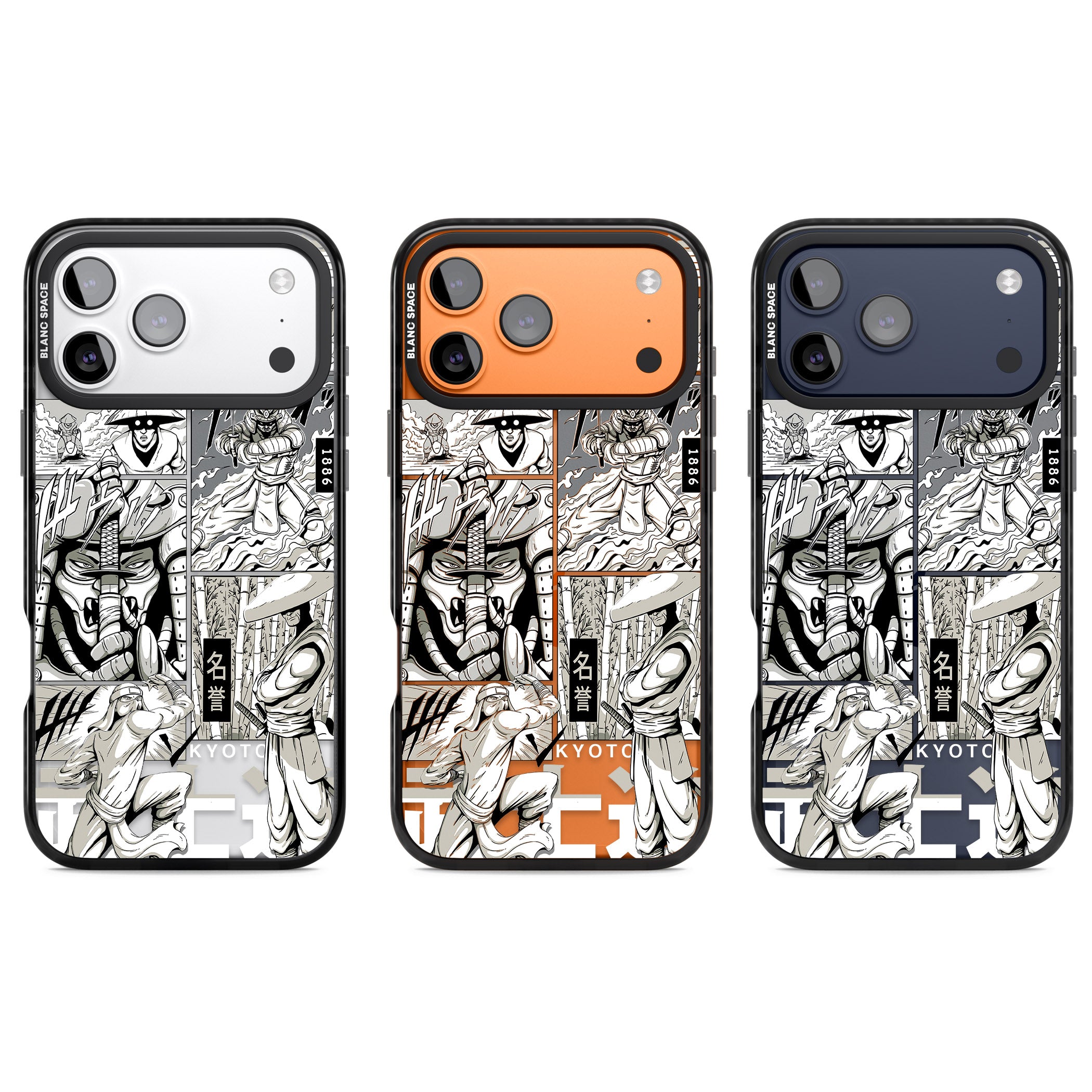 Greyscale Anime Comic iPhone 17 Pro Impact Black Phone Case APT Impact Protection