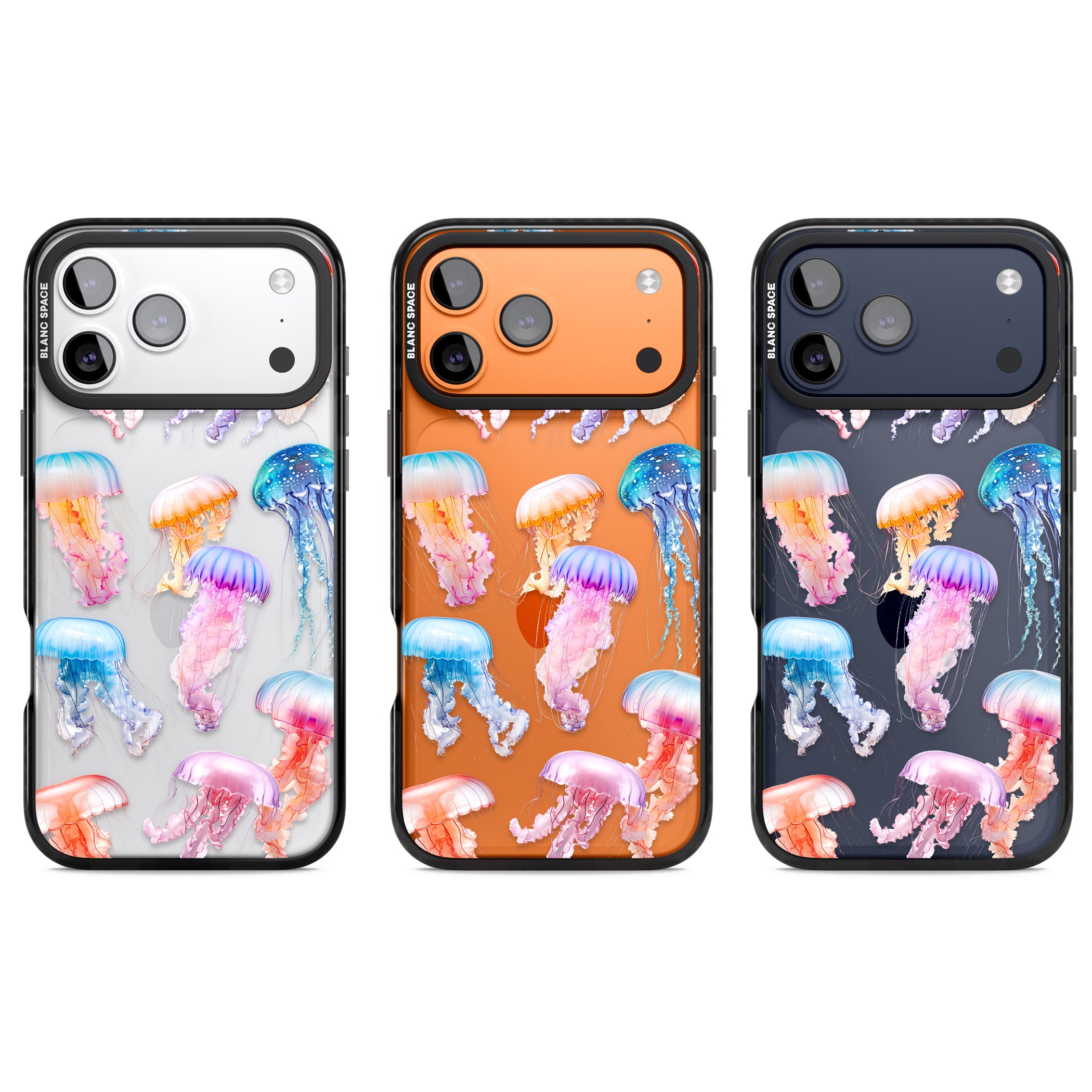 Vibrant Jellyfish iPhone 17 Pro Impact Black Phone Case APT Impact Protection