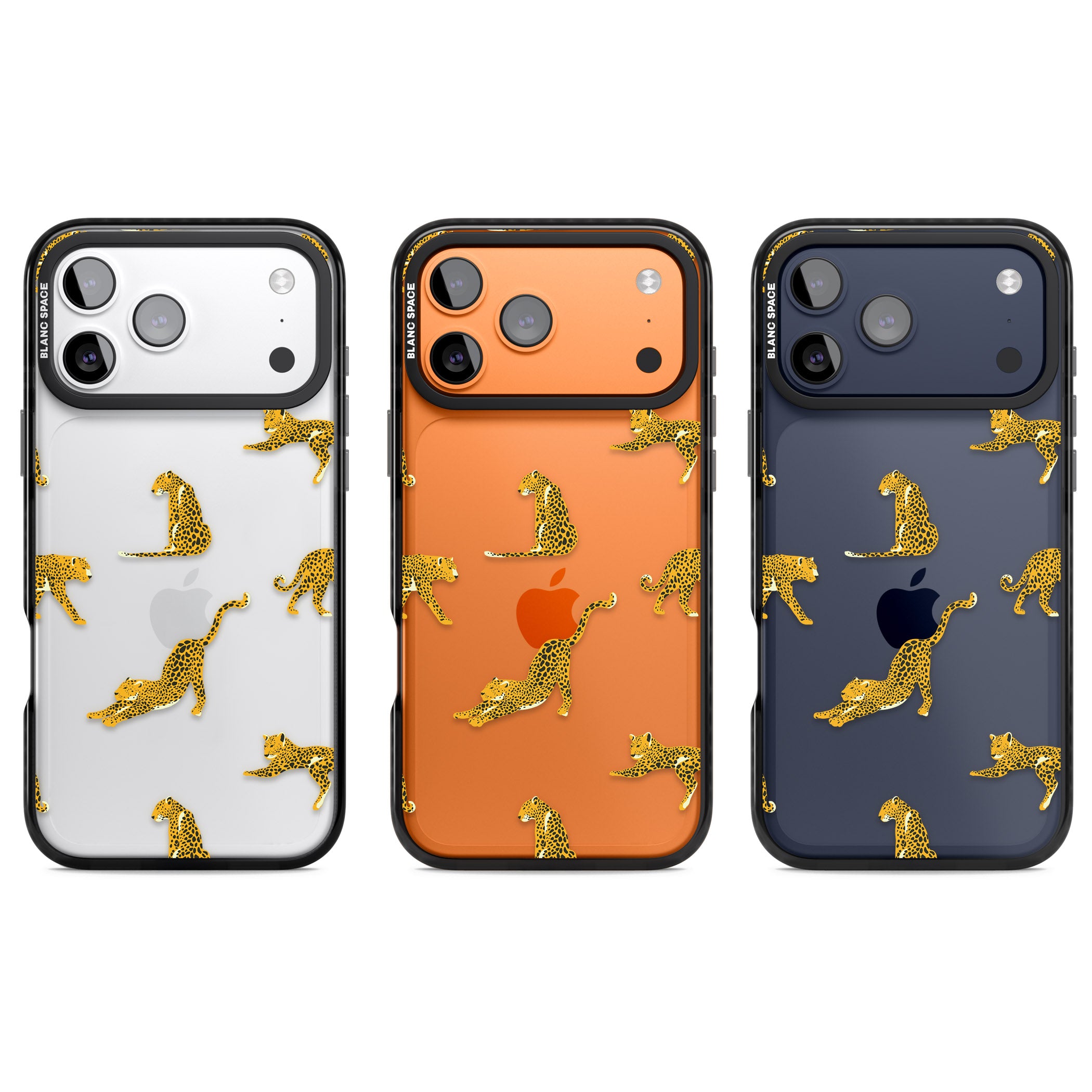 Leopard Spots iPhone 17 Pro Impact Black Phone Case APT Impact Protection