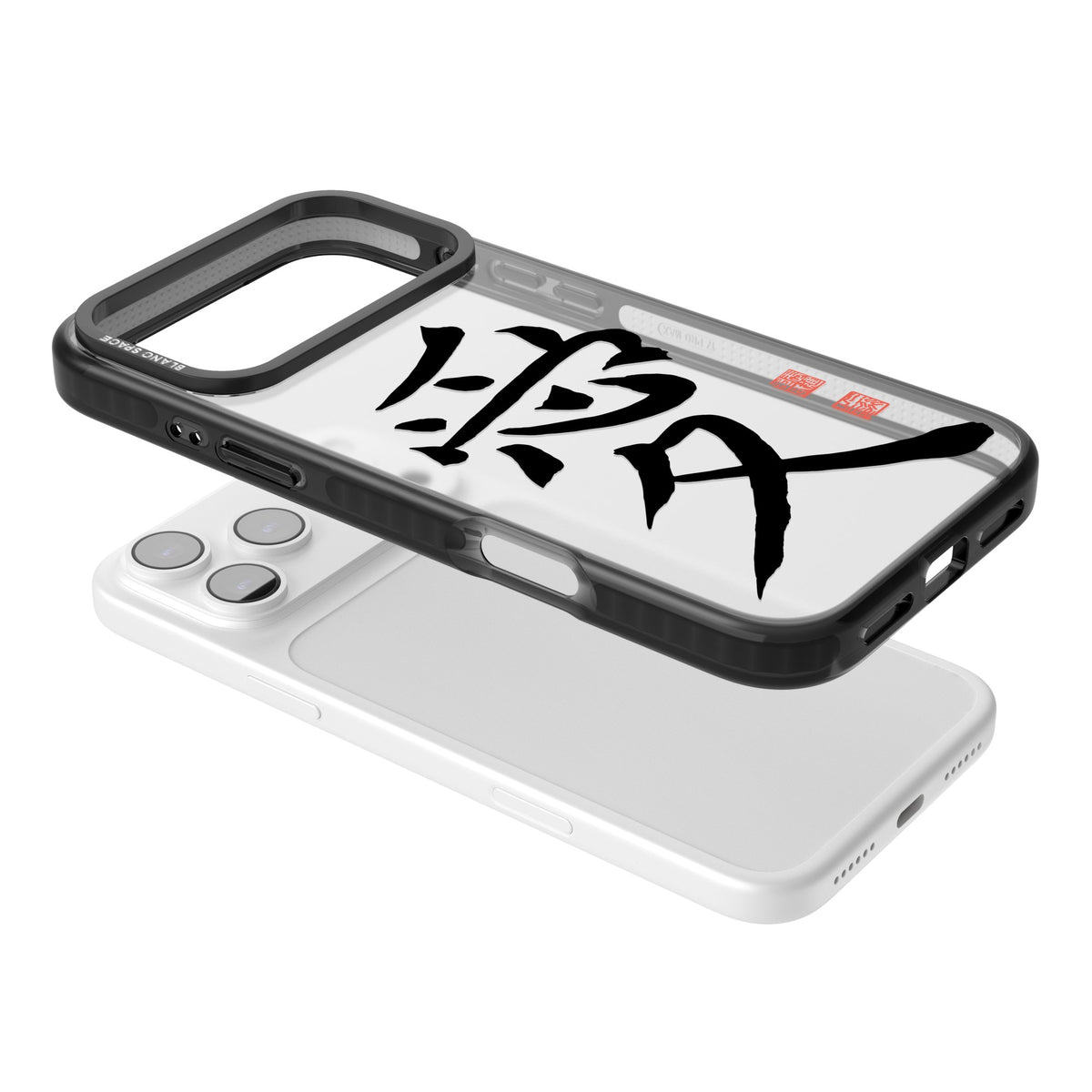 Japanese Kanji - Love iPhone 17 Pro Max Impact Black Phone Case angled
