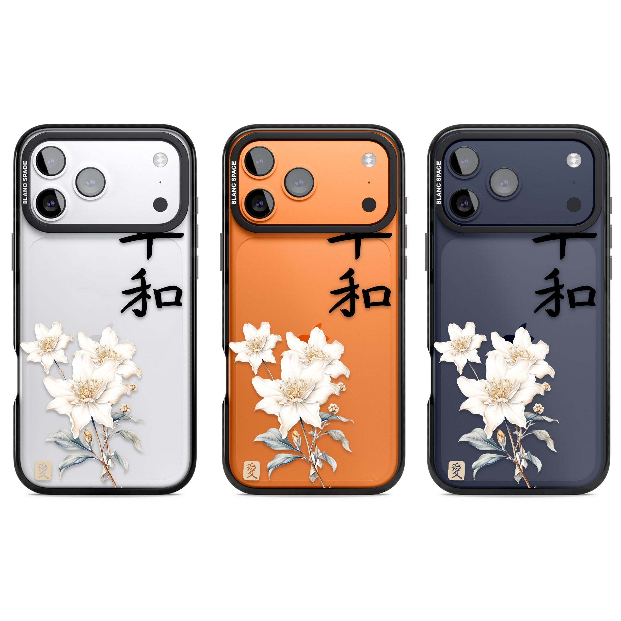 Peace And Flowers iPhone 17 Pro Impact Black Phone Case APT Impact Protection