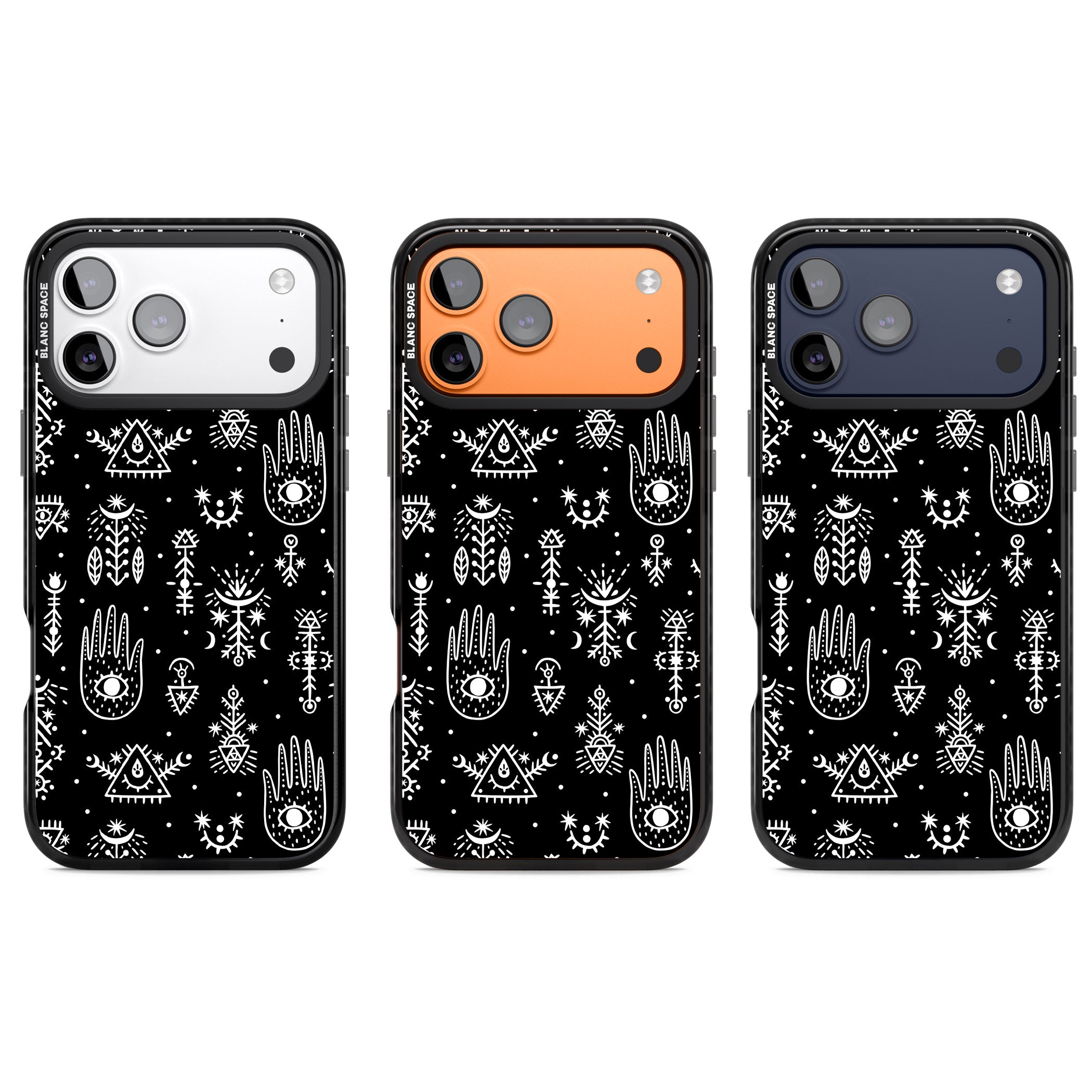 Tribal Symbols Black iPhone 17 Pro Impact Black Phone Case APT Impact Protection
