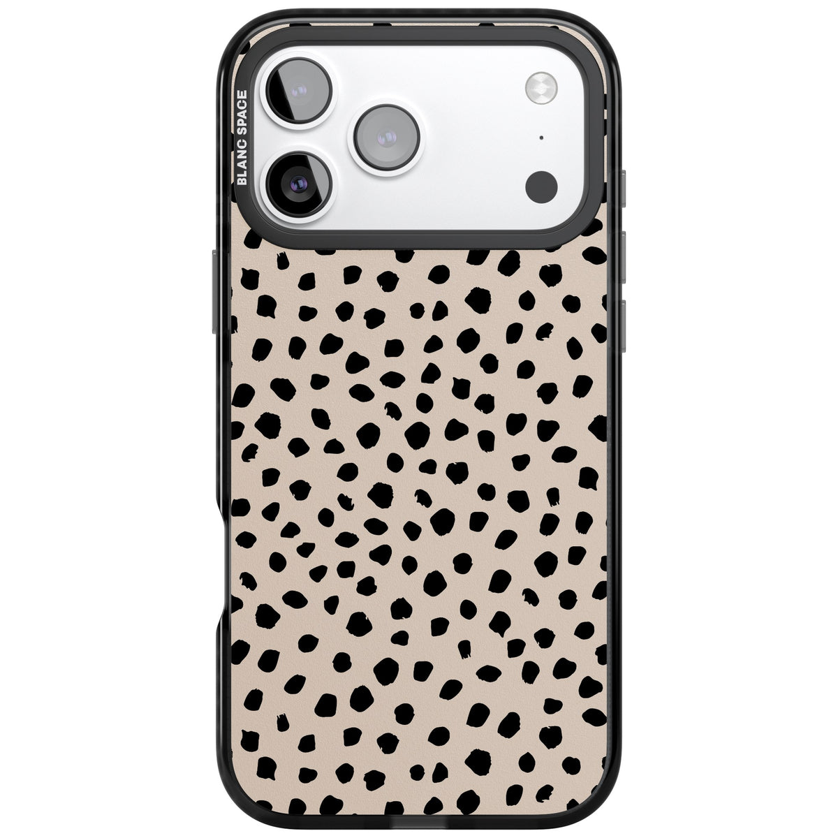 Coffee Dalmatian iPhone 17 Pro Max Impact Black Phone Case front