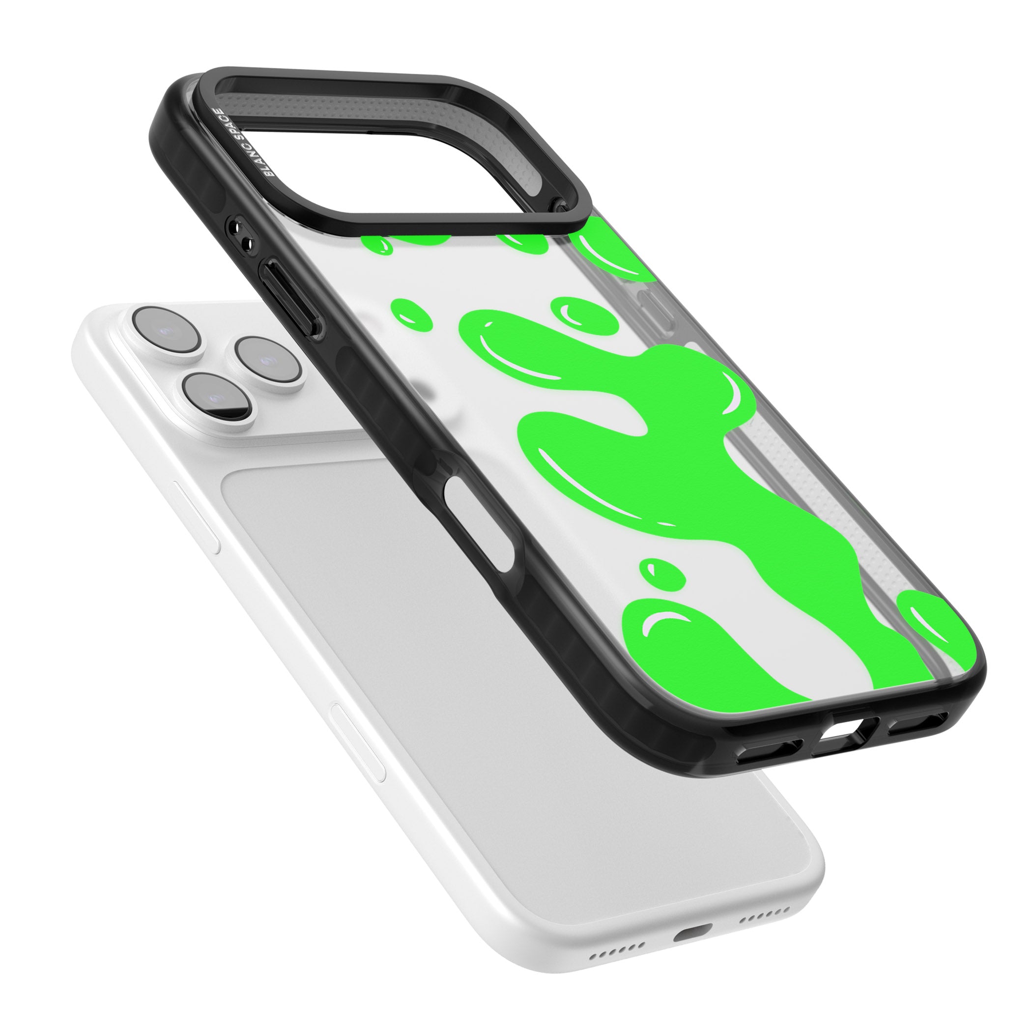 Green Lava Lamp iPhone 17 Pro Impact Black Phone Case Colours