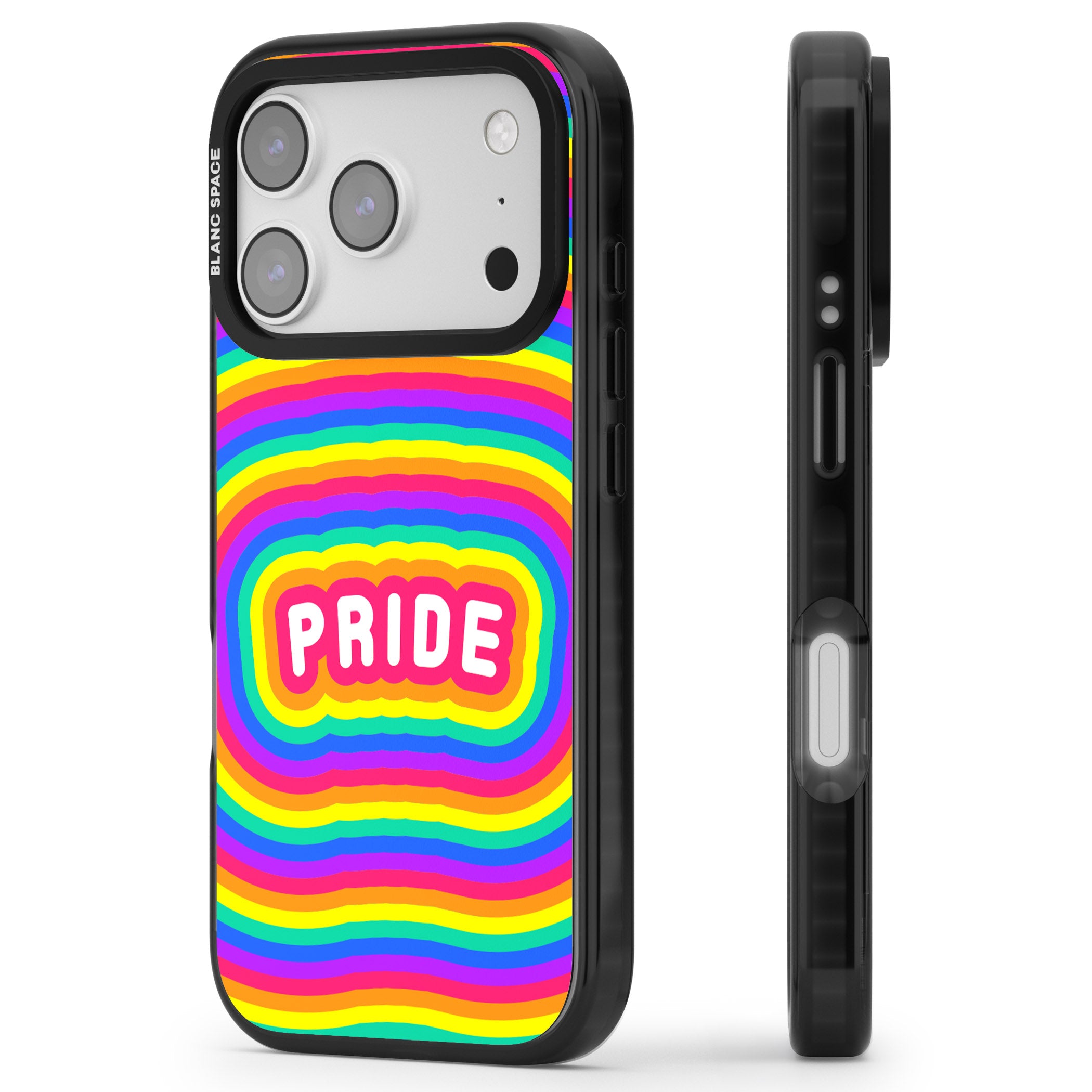 Pride iPhone 17 Pro Impact Black Phone Case Side Profile