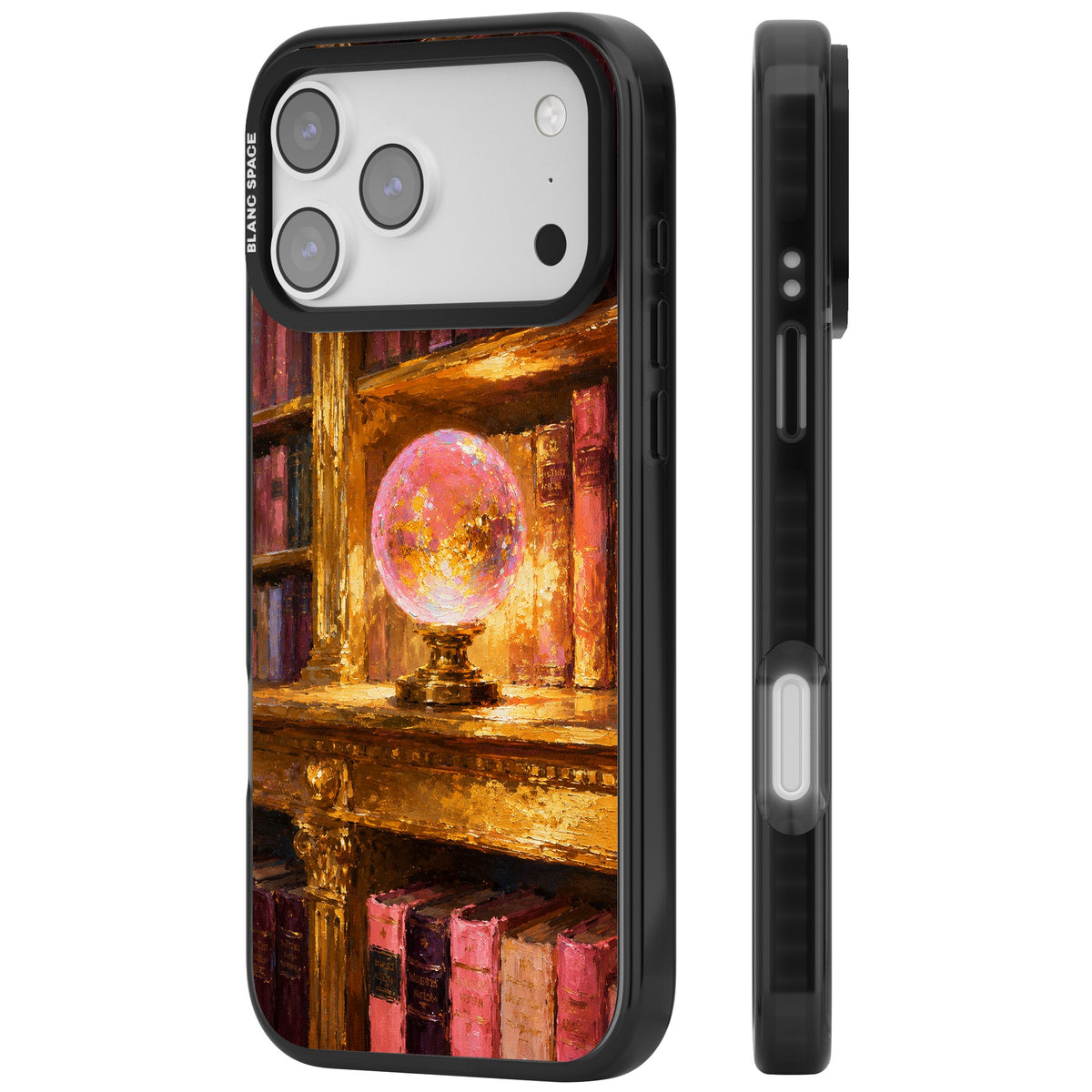 Gilded Library iPhone 17 Pro Max Impact Black Phone Case side