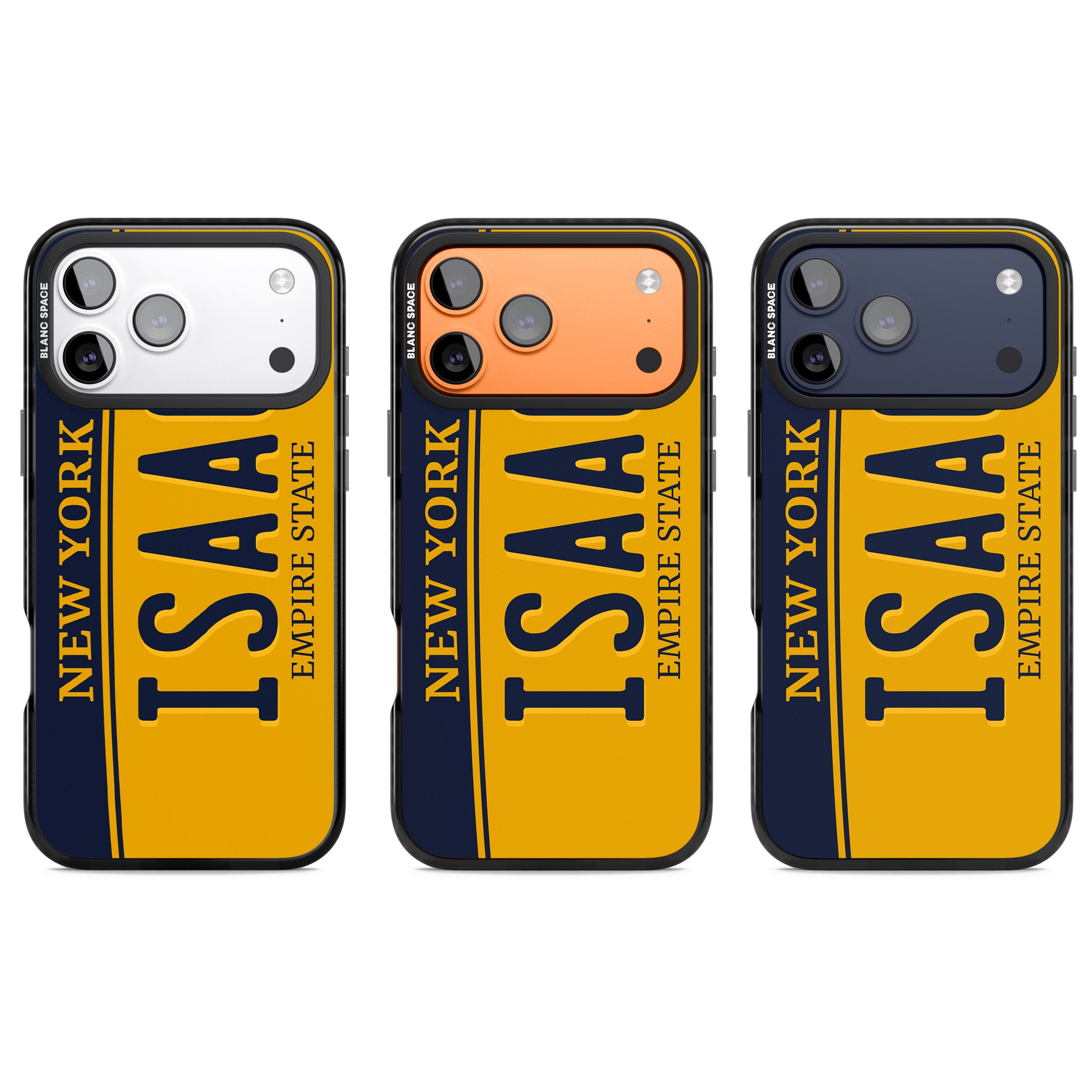 Personalised New York License Plate iPhone 17 Pro Impact Black Phone Case APT Impact Protection