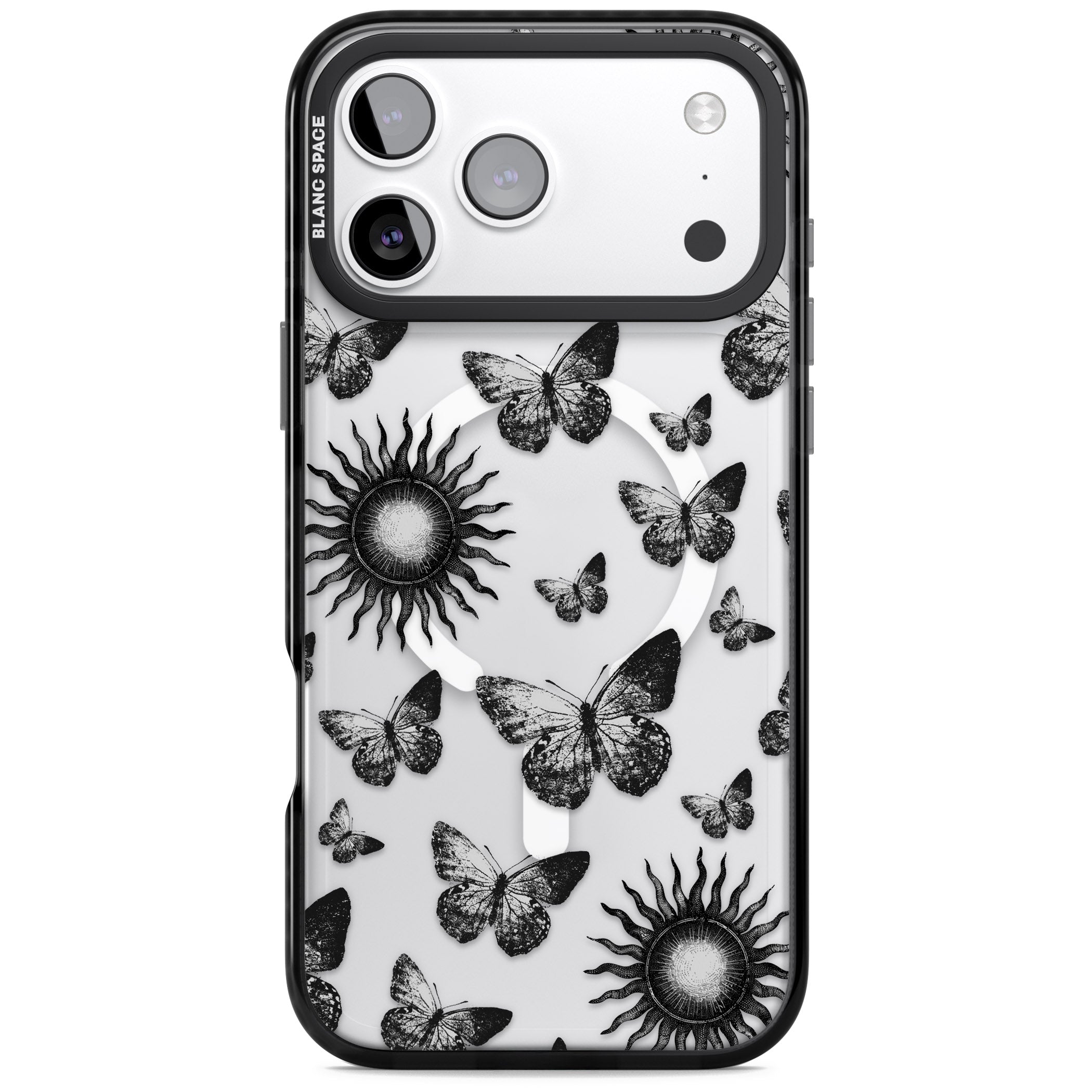 Butterflies Suns iPhone 17 Pro Impact Pro Black Phone Case