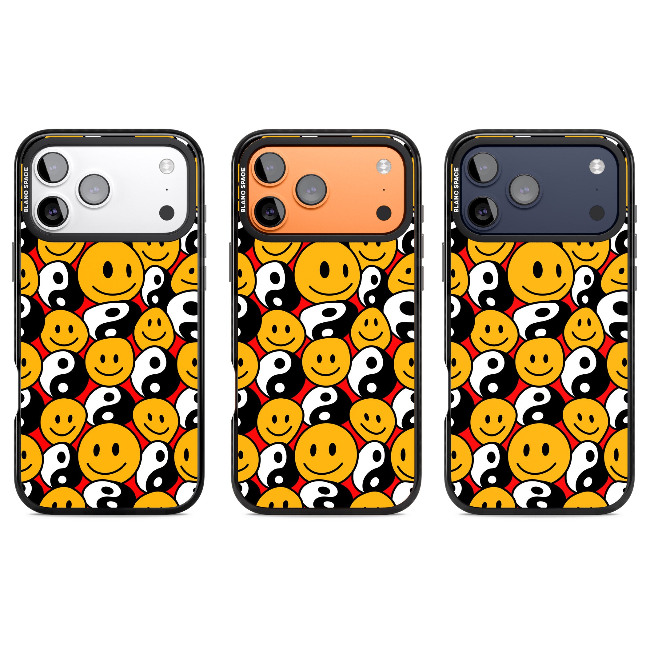 Yin Yang & Faces iPhone 17 Pro Impact Pro Black Phone Case APT Impact Protection