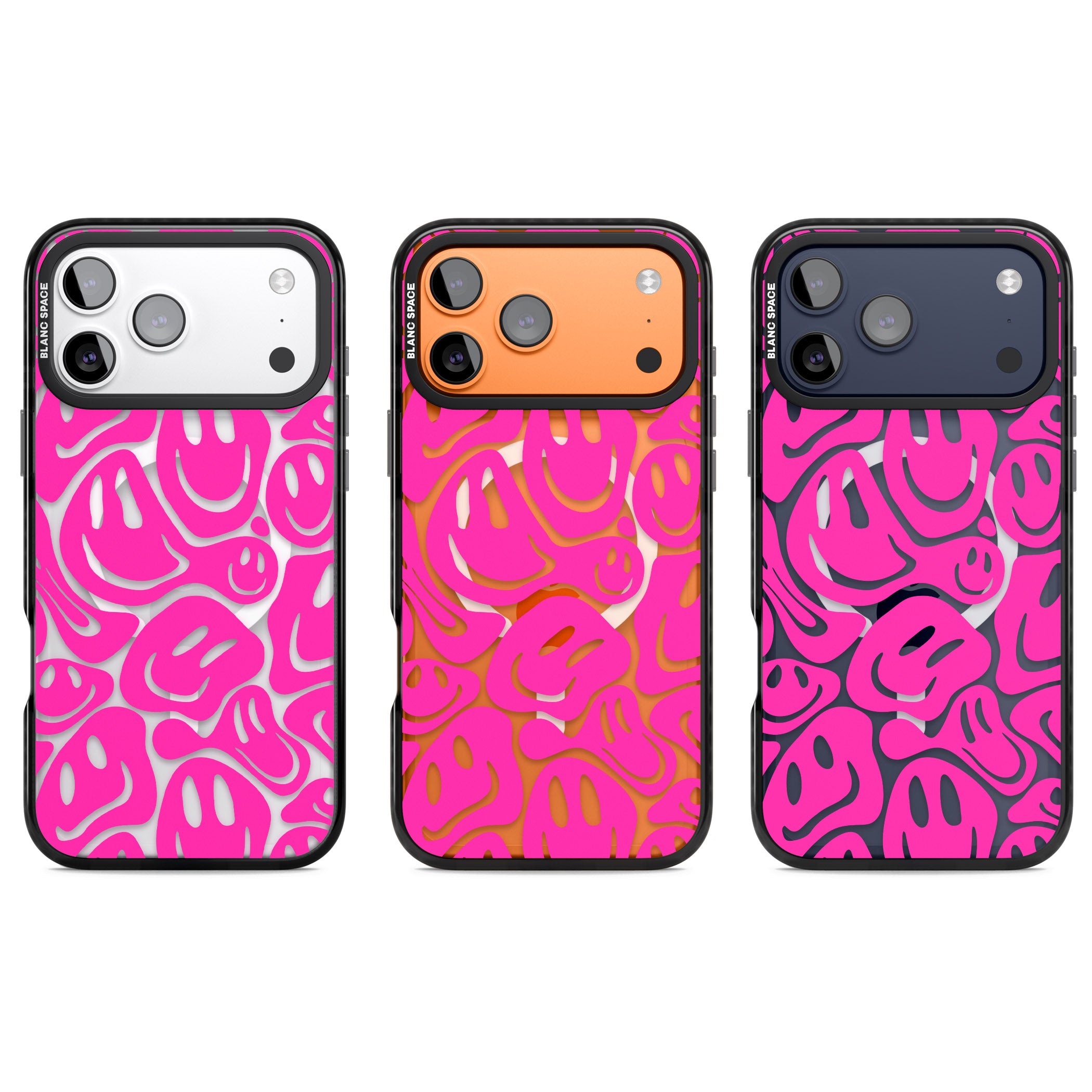 Pink Acid Faces iPhone 17 Pro Impact Pro Black Phone Case APT Impact Protection