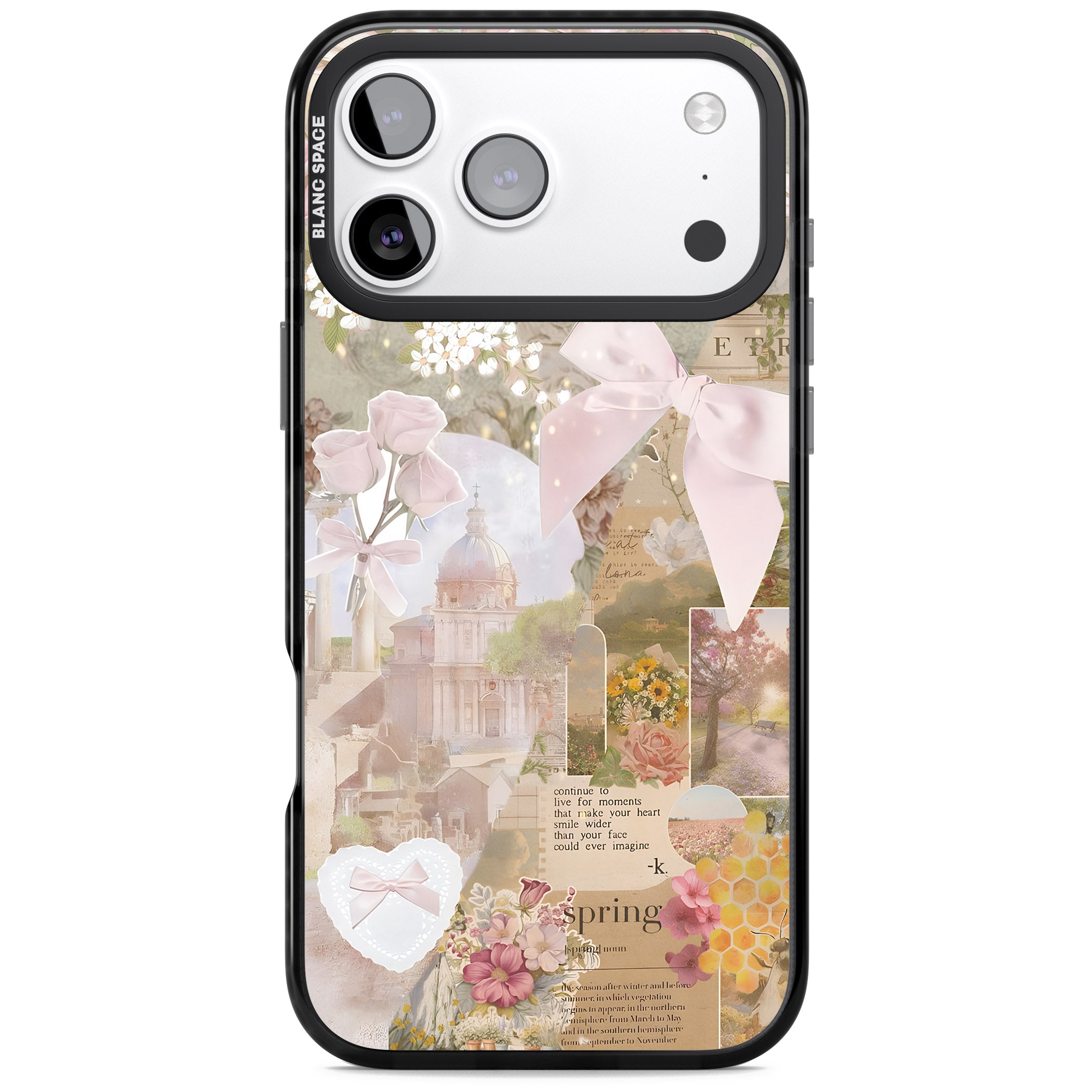 Coquette Collage iPhone 17 Pro Impact Pro Black Phone Case