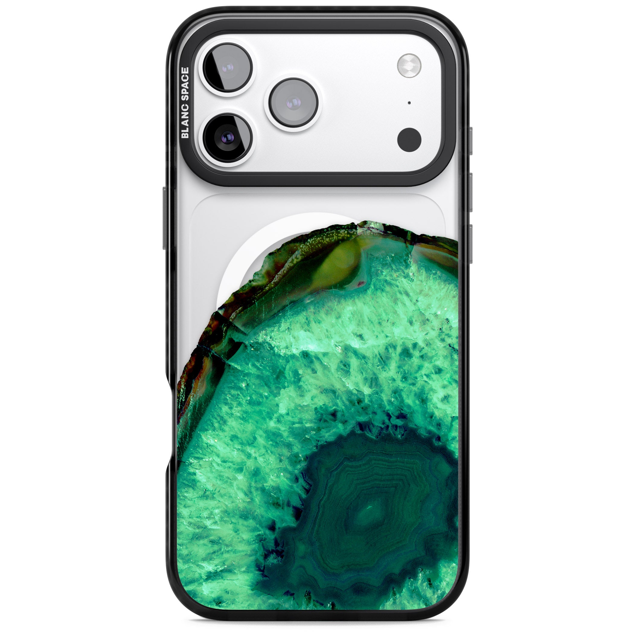 Emerald Geode iPhone 17 Pro Impact Pro Black Phone Case