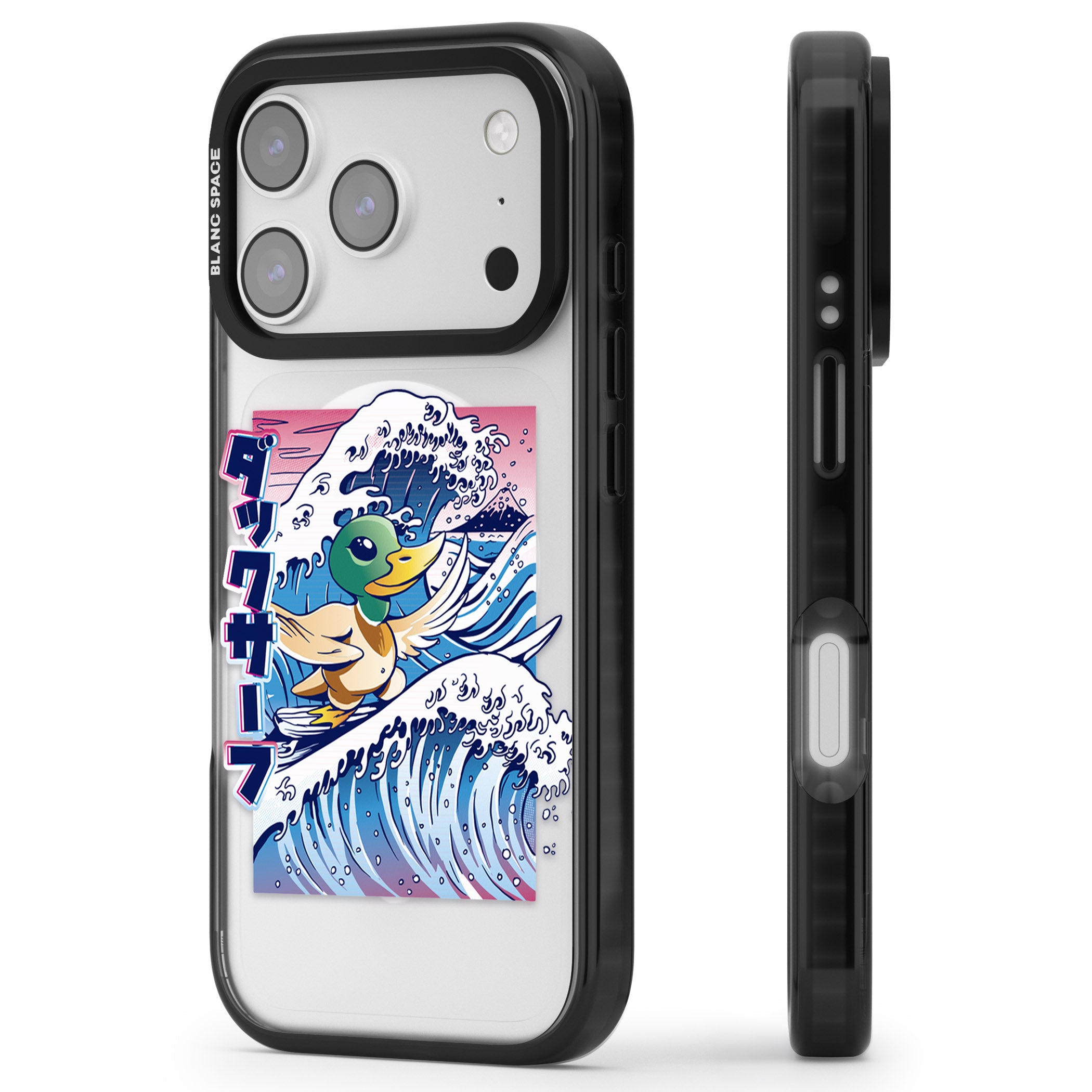 Duck Surf iPhone 17 Pro Impact Pro Black Phone Case Side Profile
