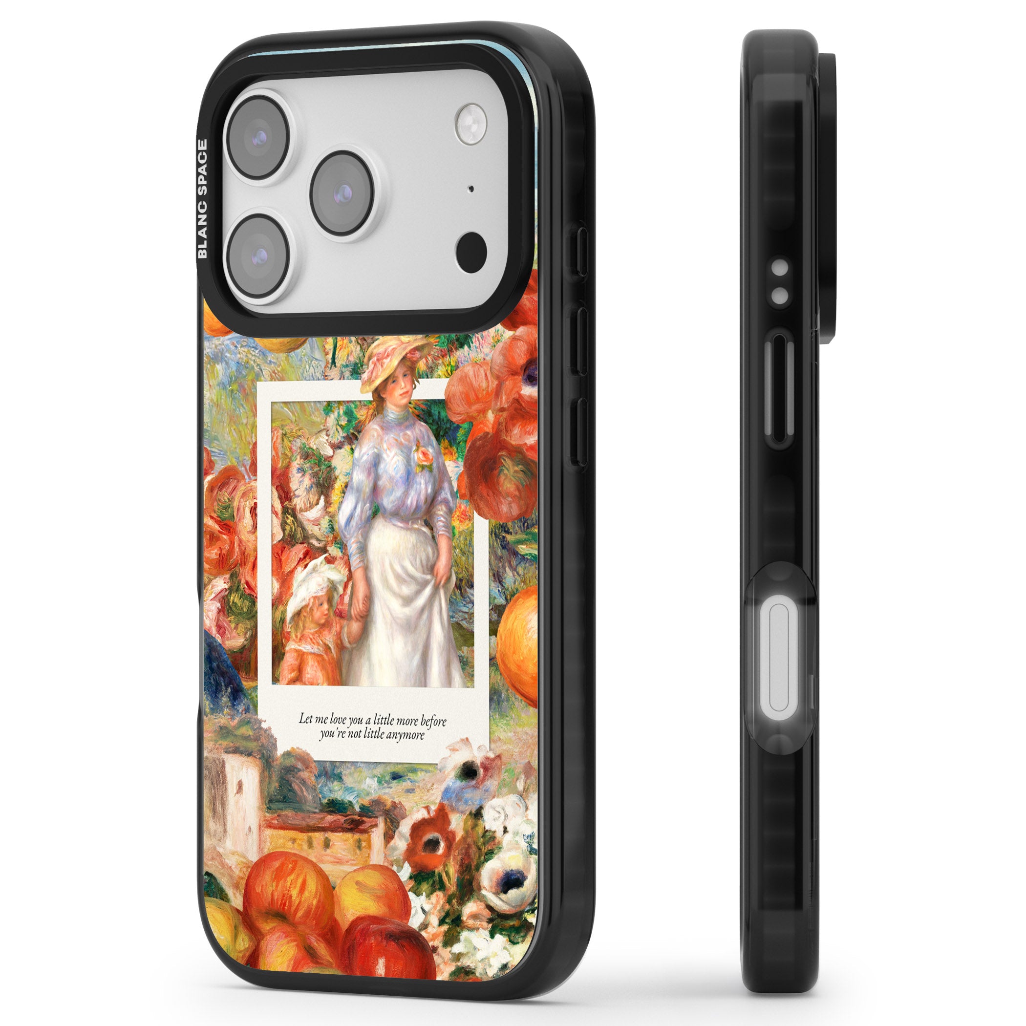 Renoir Mother & Child iPhone 17 Pro Impact Pro Black Phone Case Side Profile