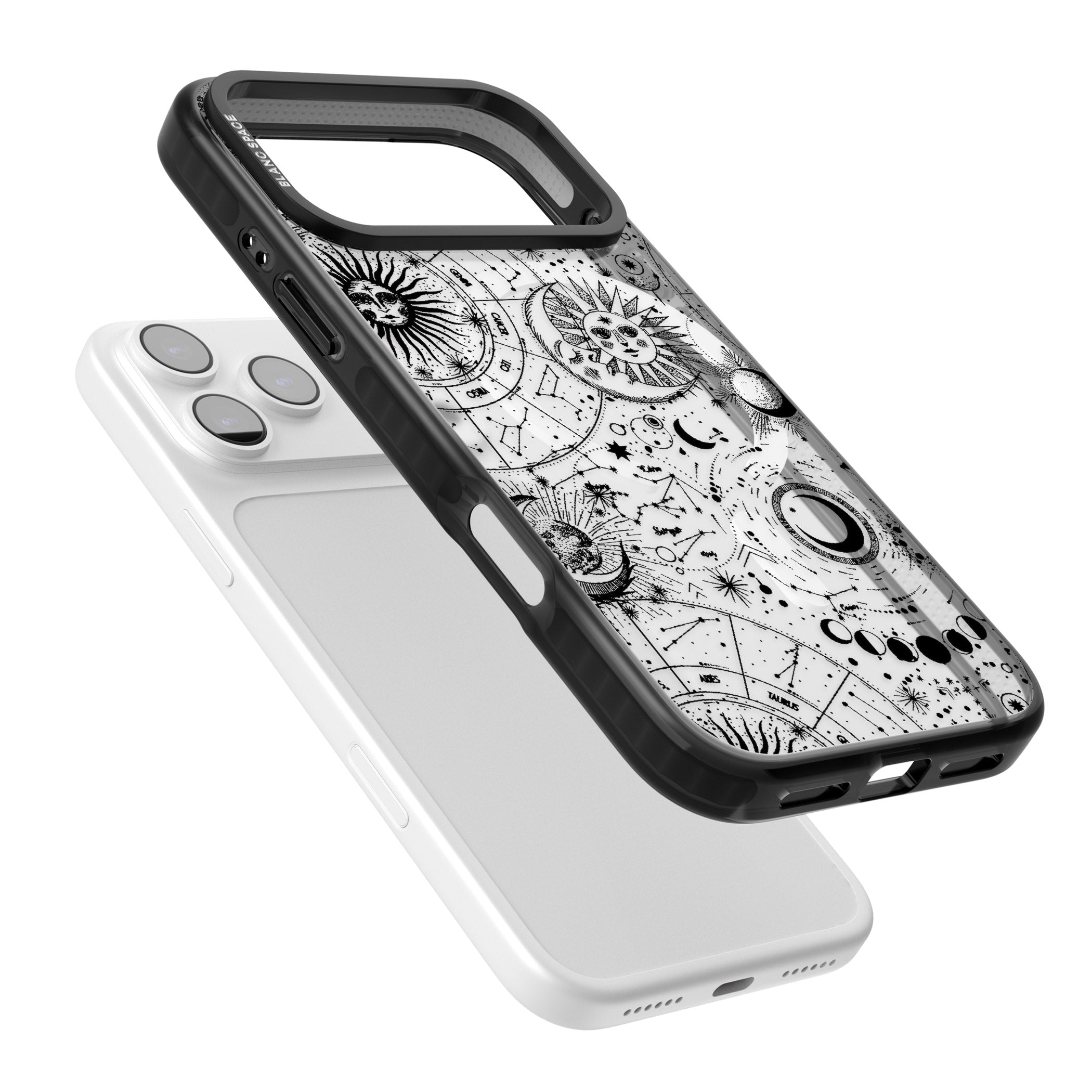 Celestial Zodiac iPhone 17 Pro Impact Pro Black Phone Case Colours