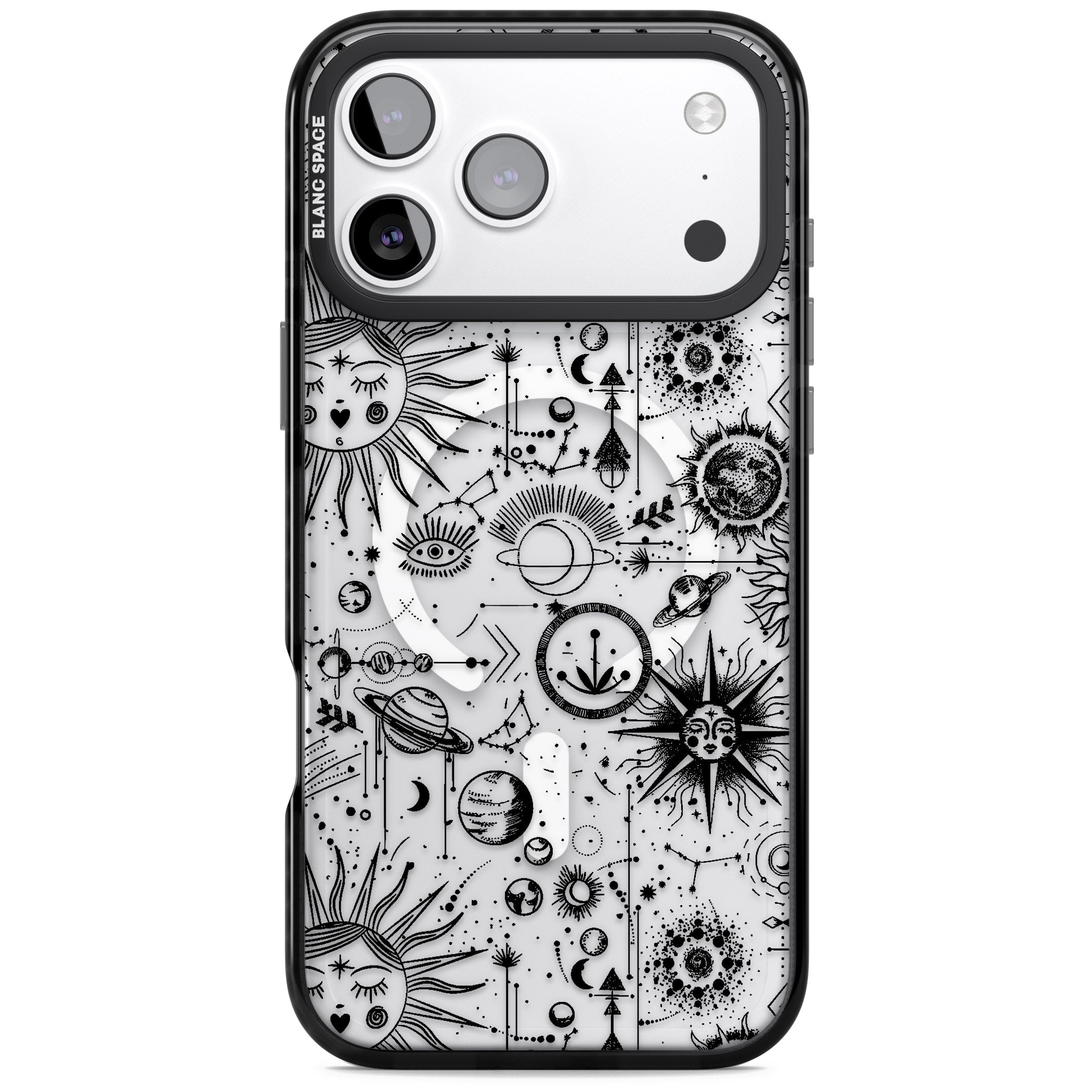 Cosmic Zodiac iPhone 17 Pro Impact Pro Black Phone Case