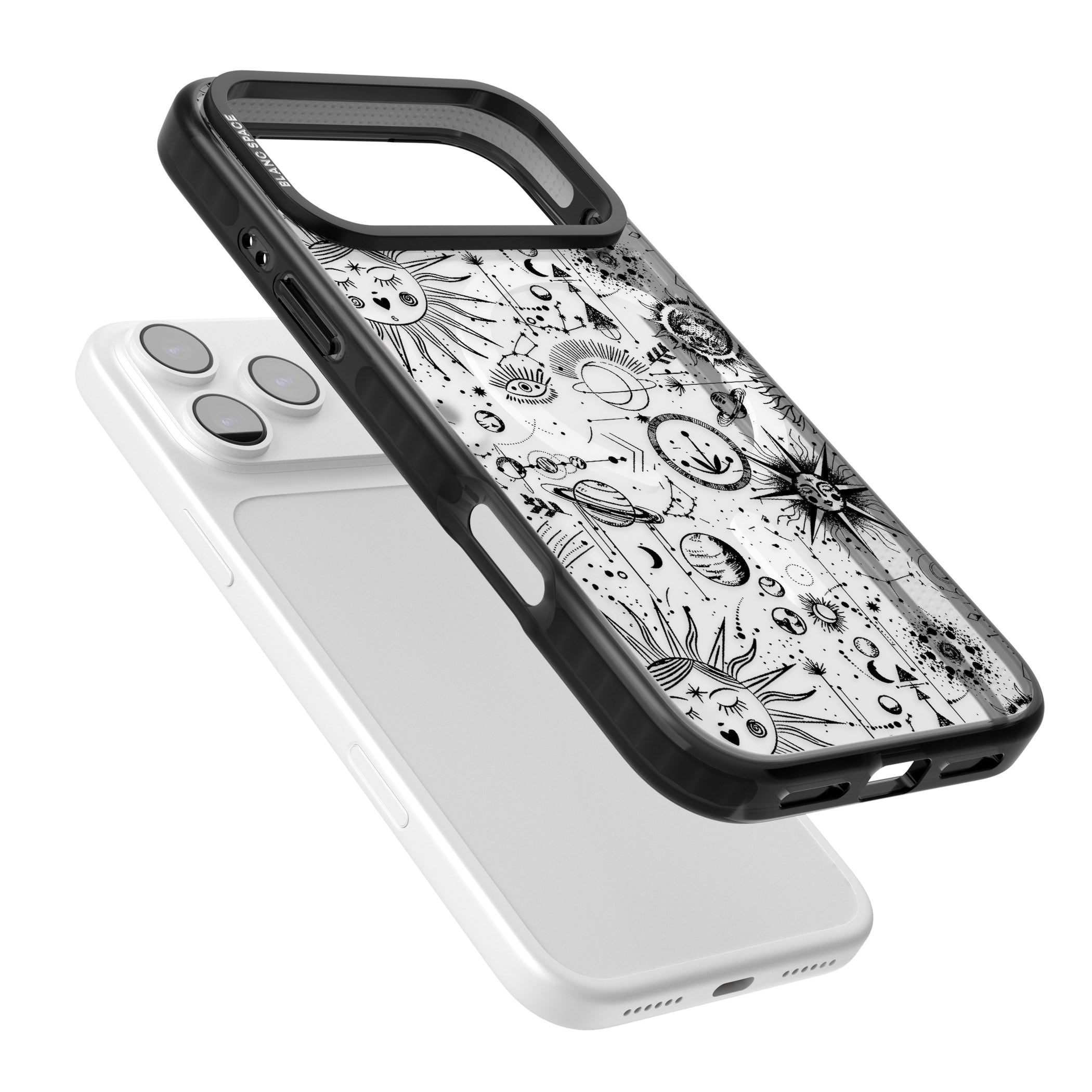 Cosmic Zodiac iPhone 17 Pro Impact Pro Black Phone Case Colours