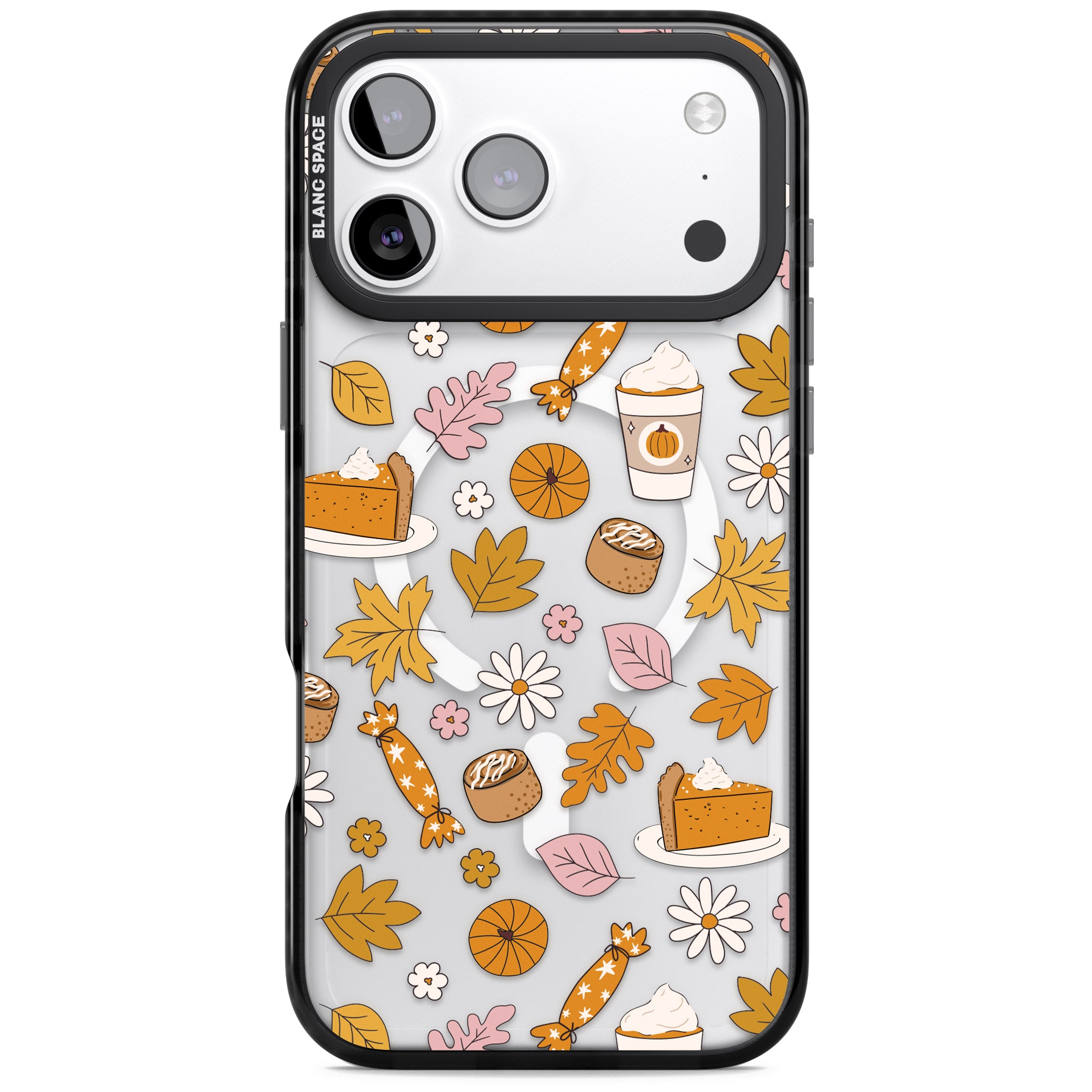 Pumpkin Spice iPhone 17 Pro Impact Pro Black Phone Case