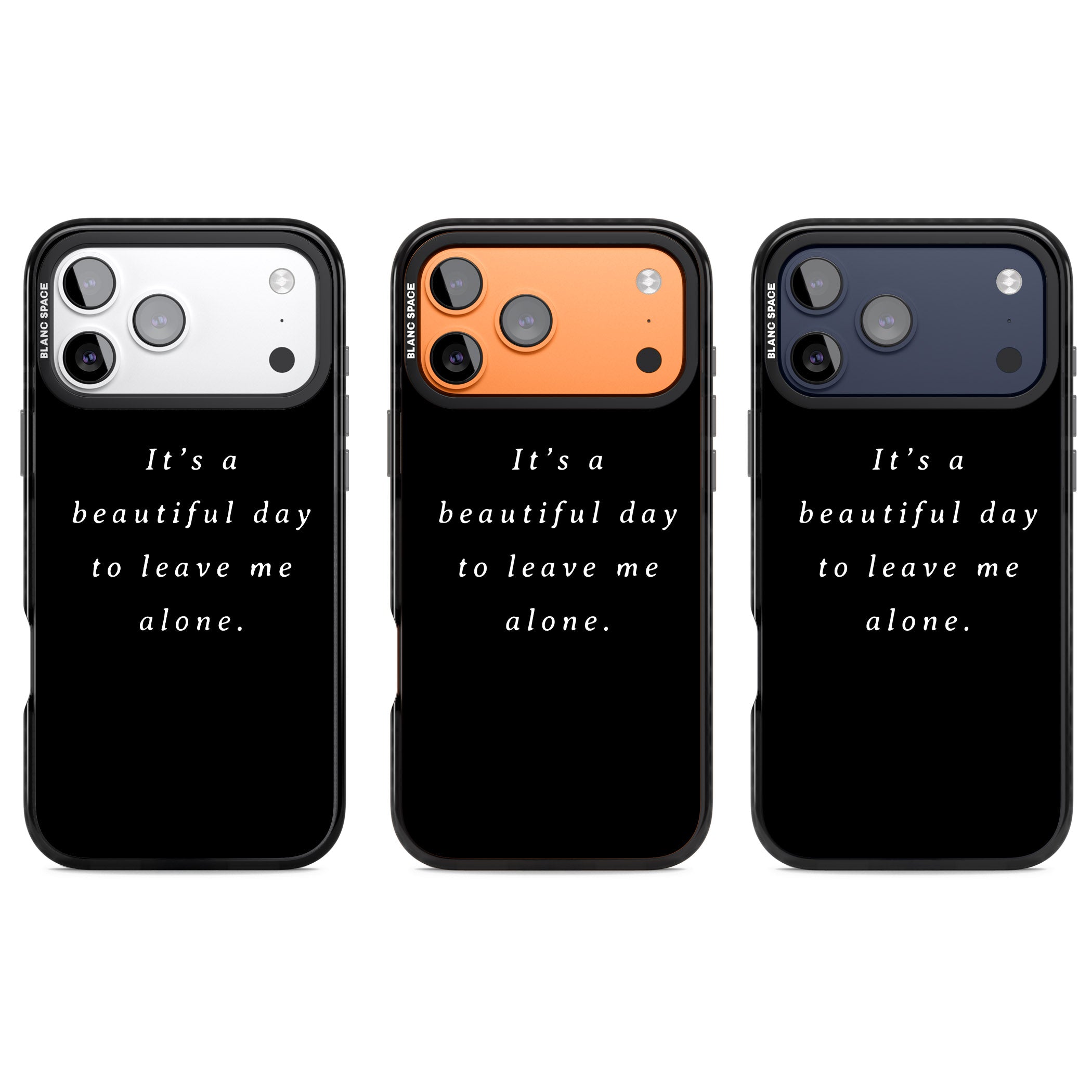 Beautiful Day Quote iPhone 17 Pro Impact Pro Black Phone Case APT Impact Protection
