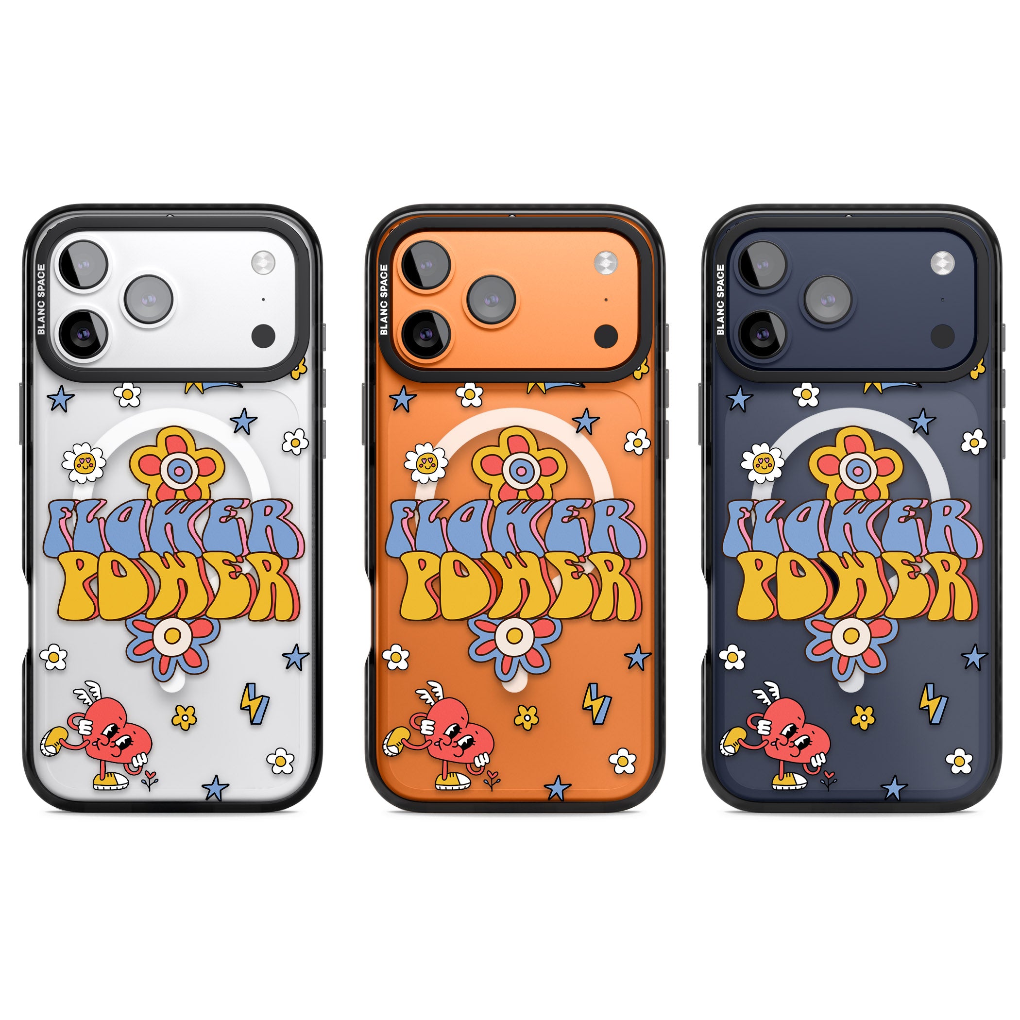 Flower Power iPhone 17 Pro Impact Pro Black Phone Case APT Impact Protection