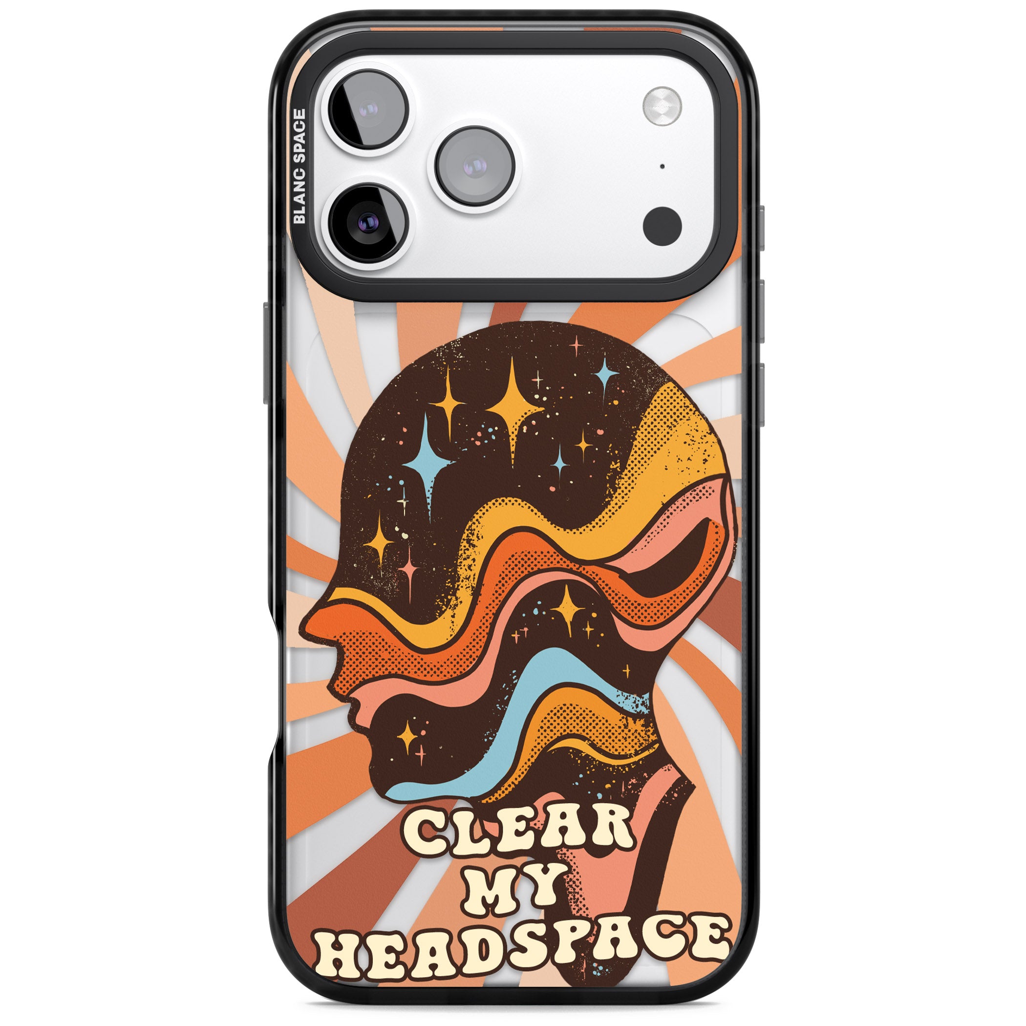 Clear My Headspace iPhone 17 Pro Impact Pro Black Phone Case