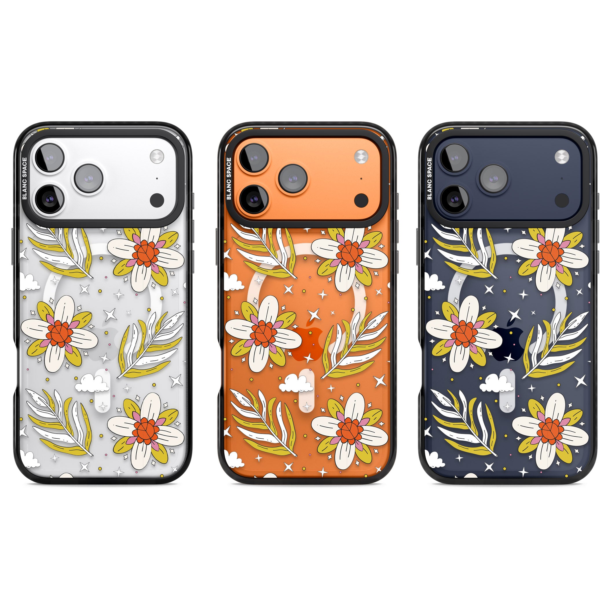 Boho Celestial Floral Dream iPhone 17 Pro Impact Pro Black Phone Case APT Impact Protection