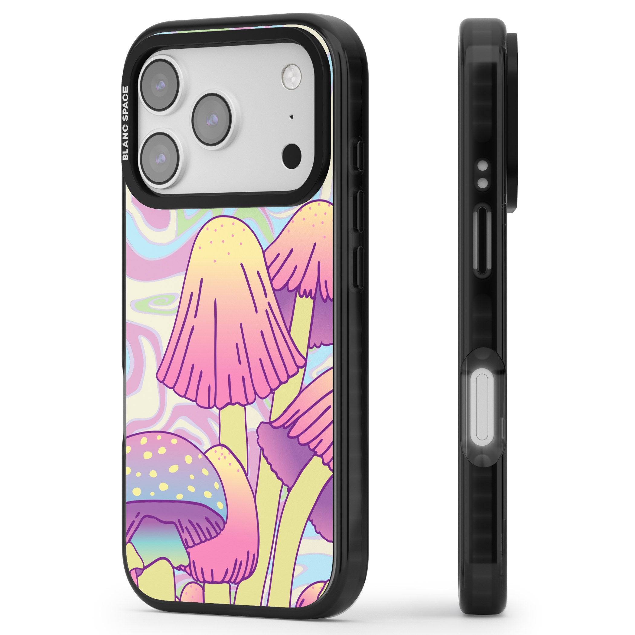 Shroomin' iPhone 17 Pro Impact Pro Black Phone Case Side Profile