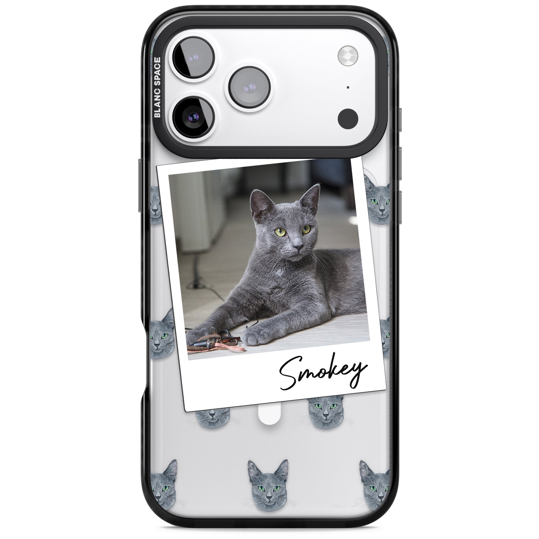 Personalised Korat Cat Photo iPhone 17 Pro Impact Pro Black Phone Case