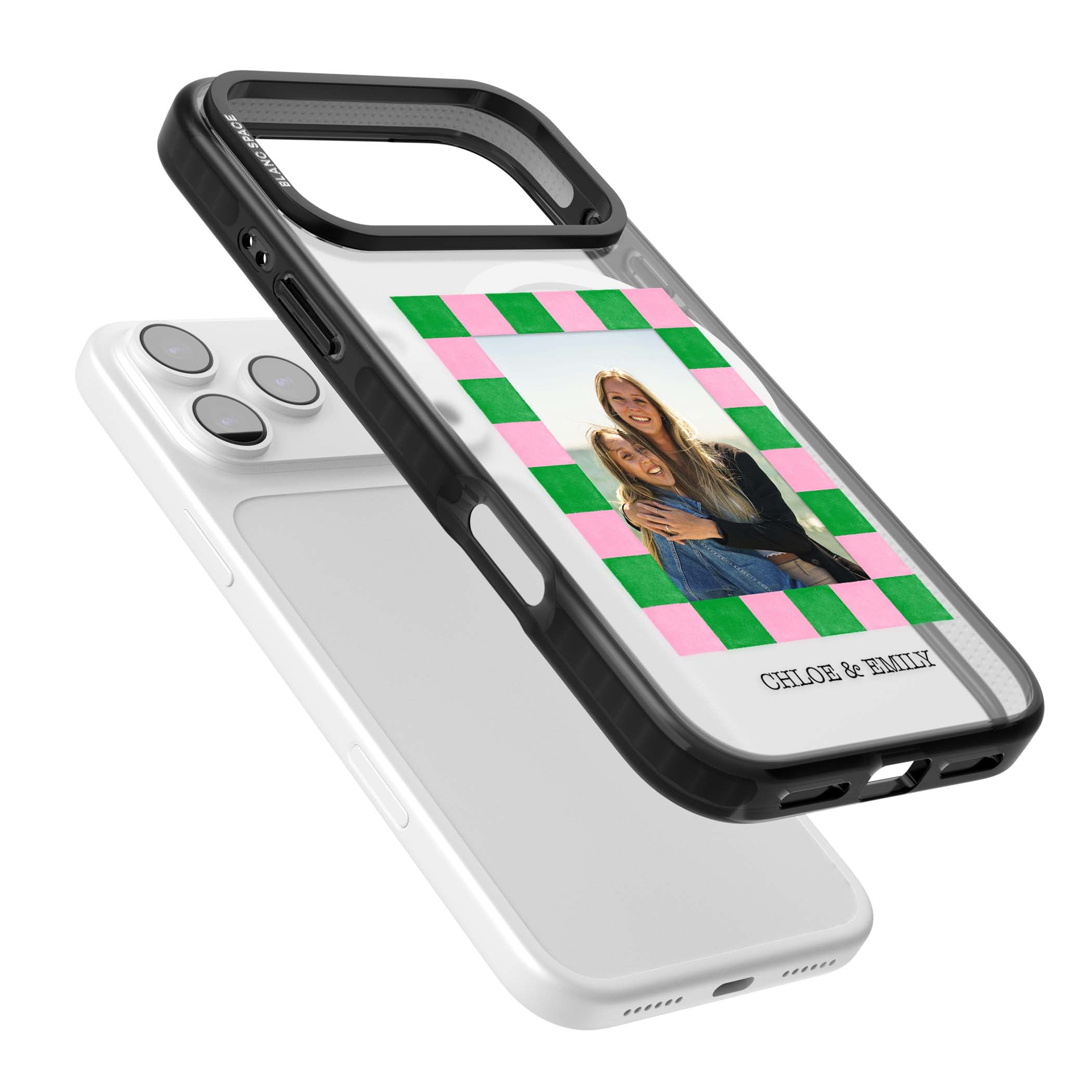Riviera Check Photo cute iPhone case | Black Impact Magsafe case for iPhone 17 Pro, iPhone 17 Pro Max
