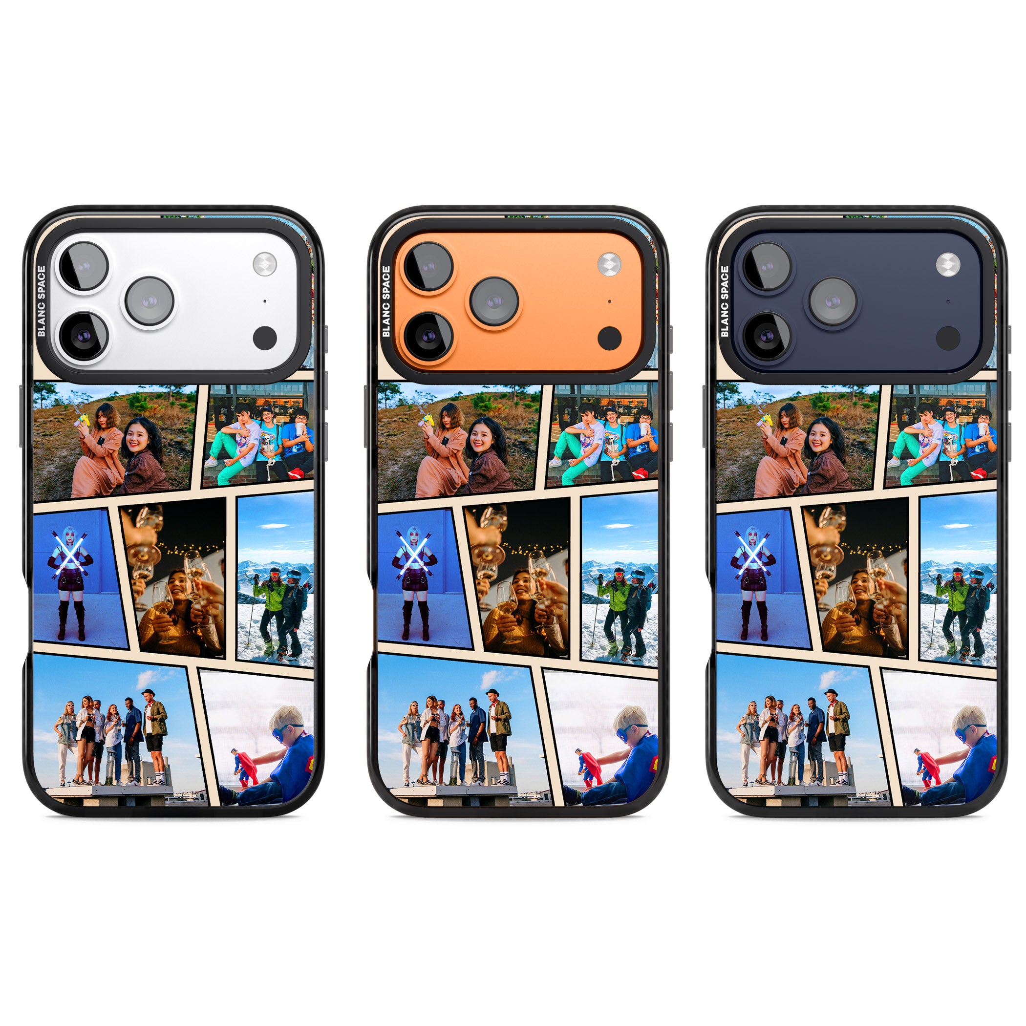 Personalised Comic Strip Photo iPhone 17 Pro Impact Pro Black Phone Case APT Impact Protection